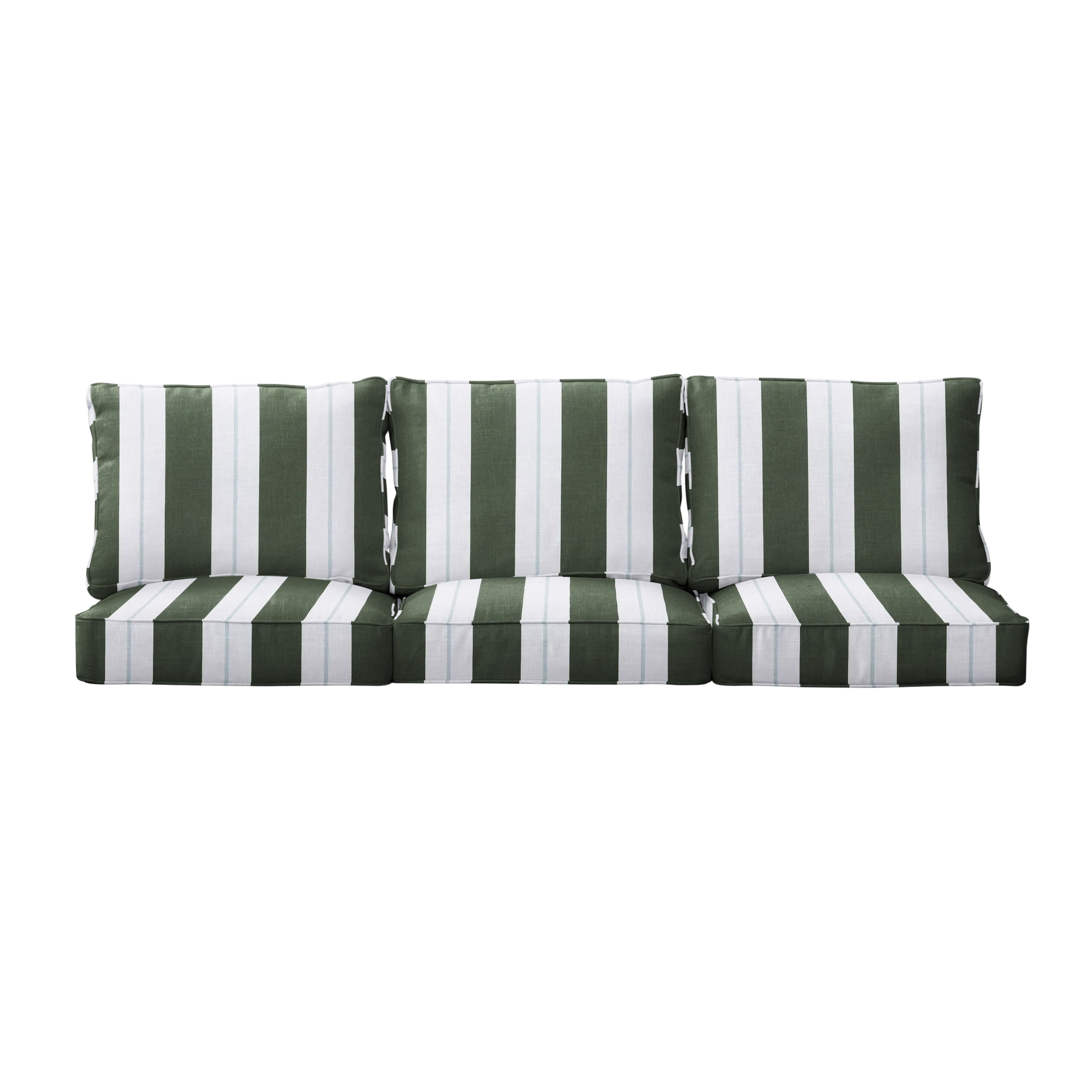 Sunbrella Rectangle Outdoor Deep Seating Sofa Cushion Set