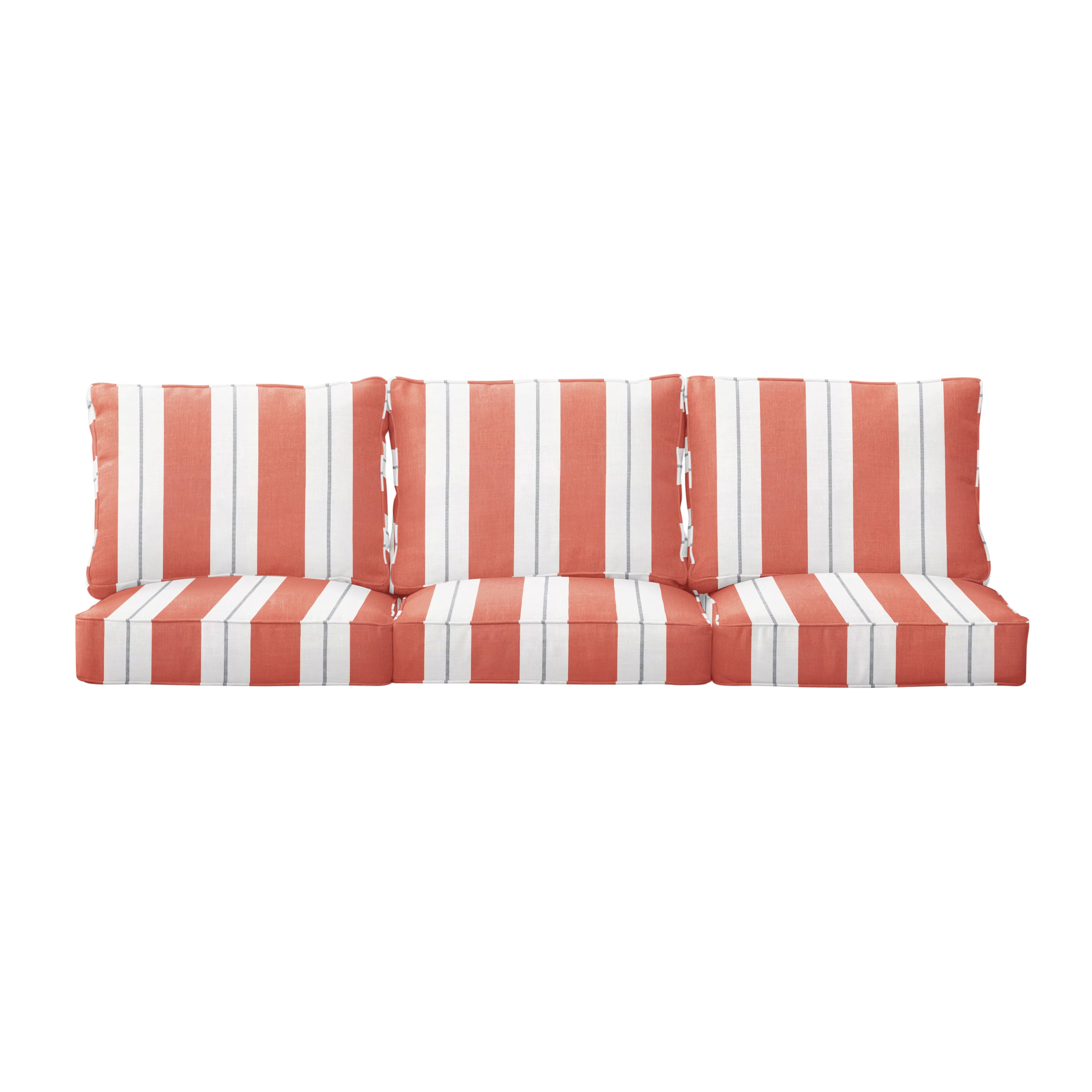 Sunbrella Rectangle Outdoor Deep Seating Sofa Cushion Set