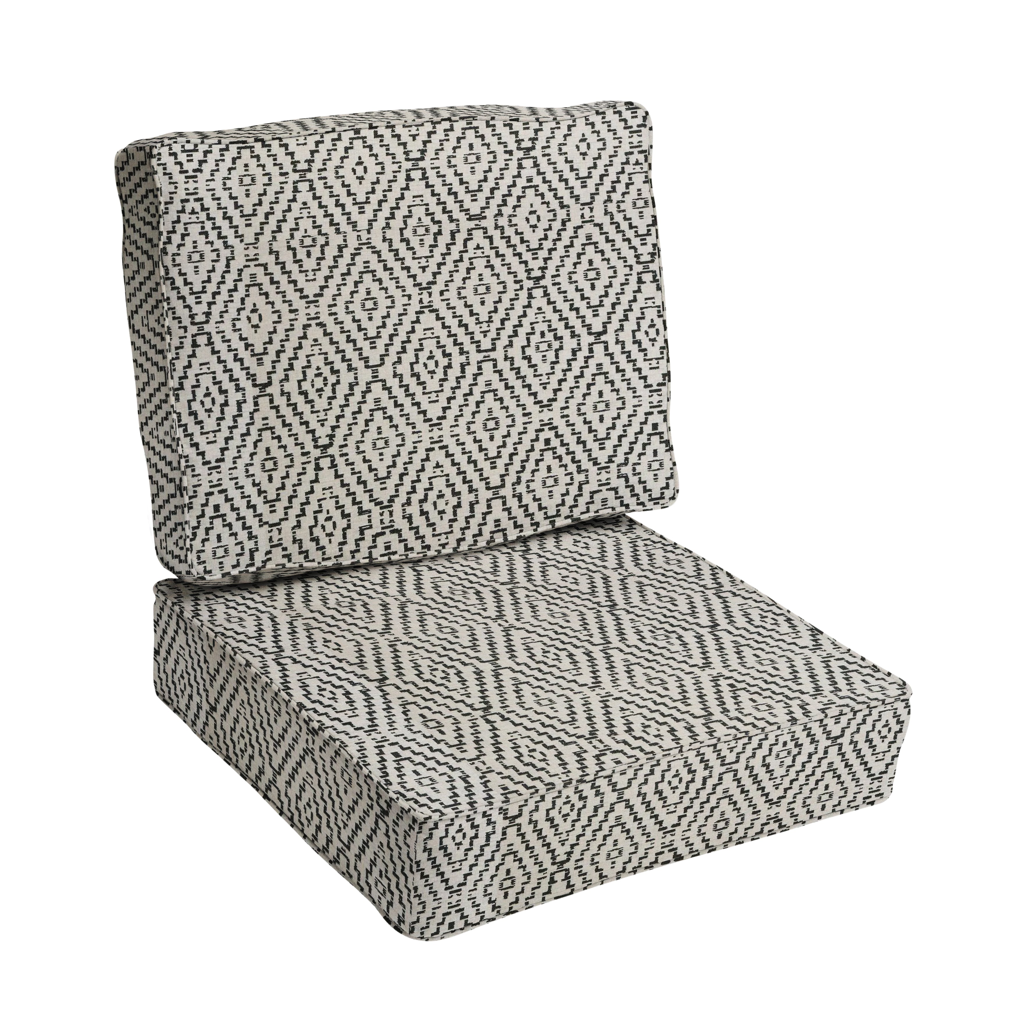 Sunbrella Deep Seating Outdoor Cushion Set - Sunbrella - Capra II Shadow 30 in W x 27 in D x 5 in H