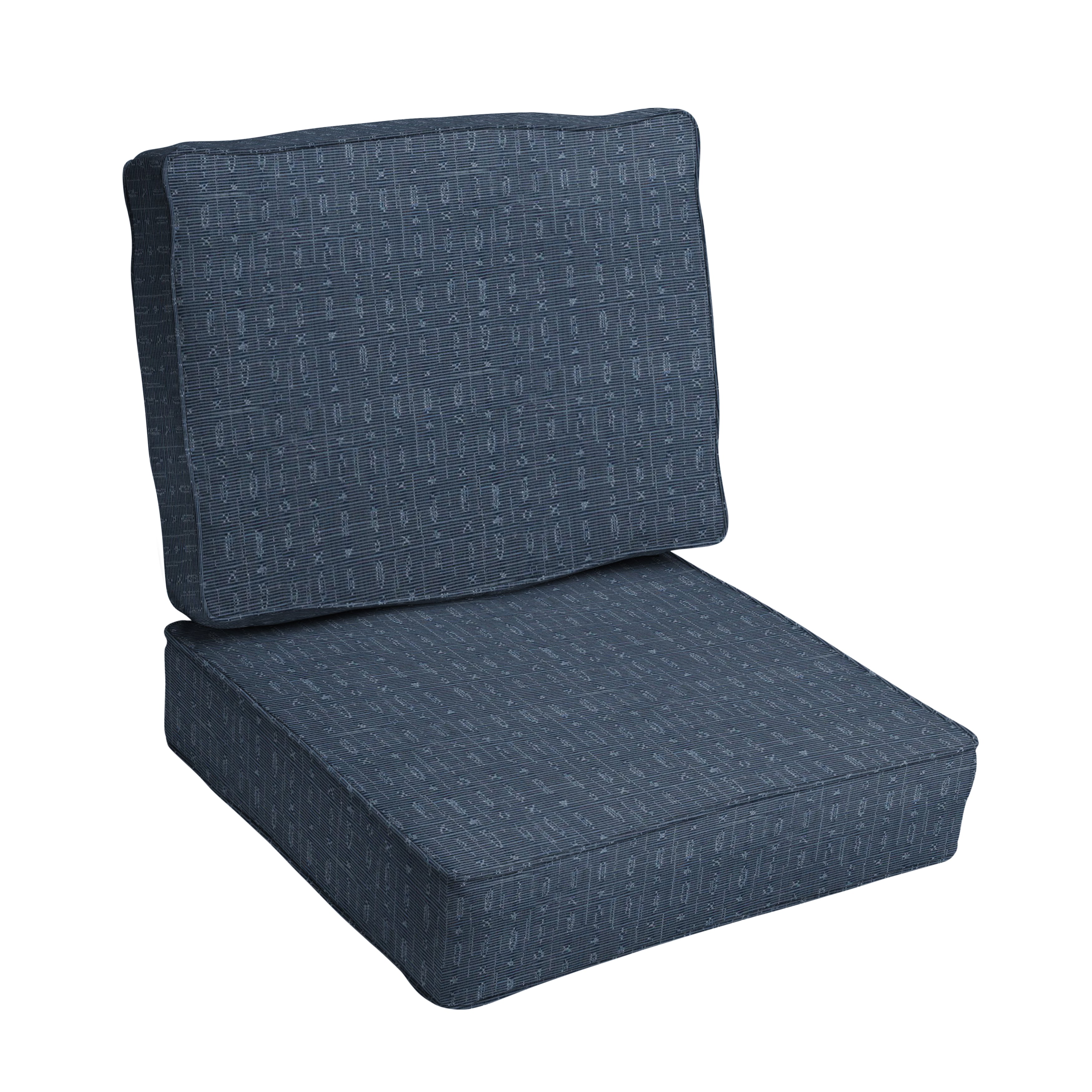 Sunbrella Deep Seating Outdoor Cushion Set - Sunbrella - Embrace Indigo 30 in W x 27 in D x 5 in H