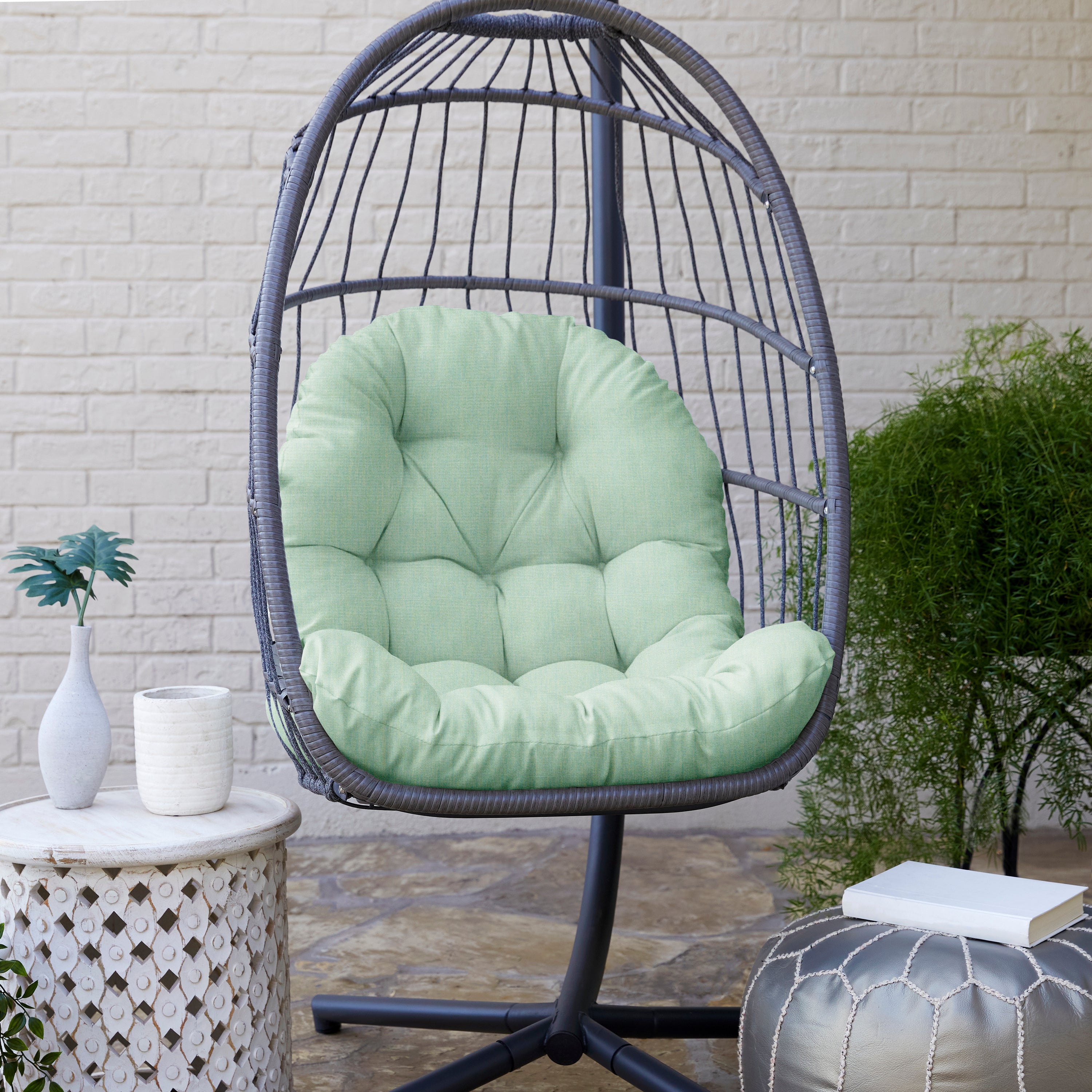 Sunbrella Canvas Indoor/Outdoor Egg Chair Cushion