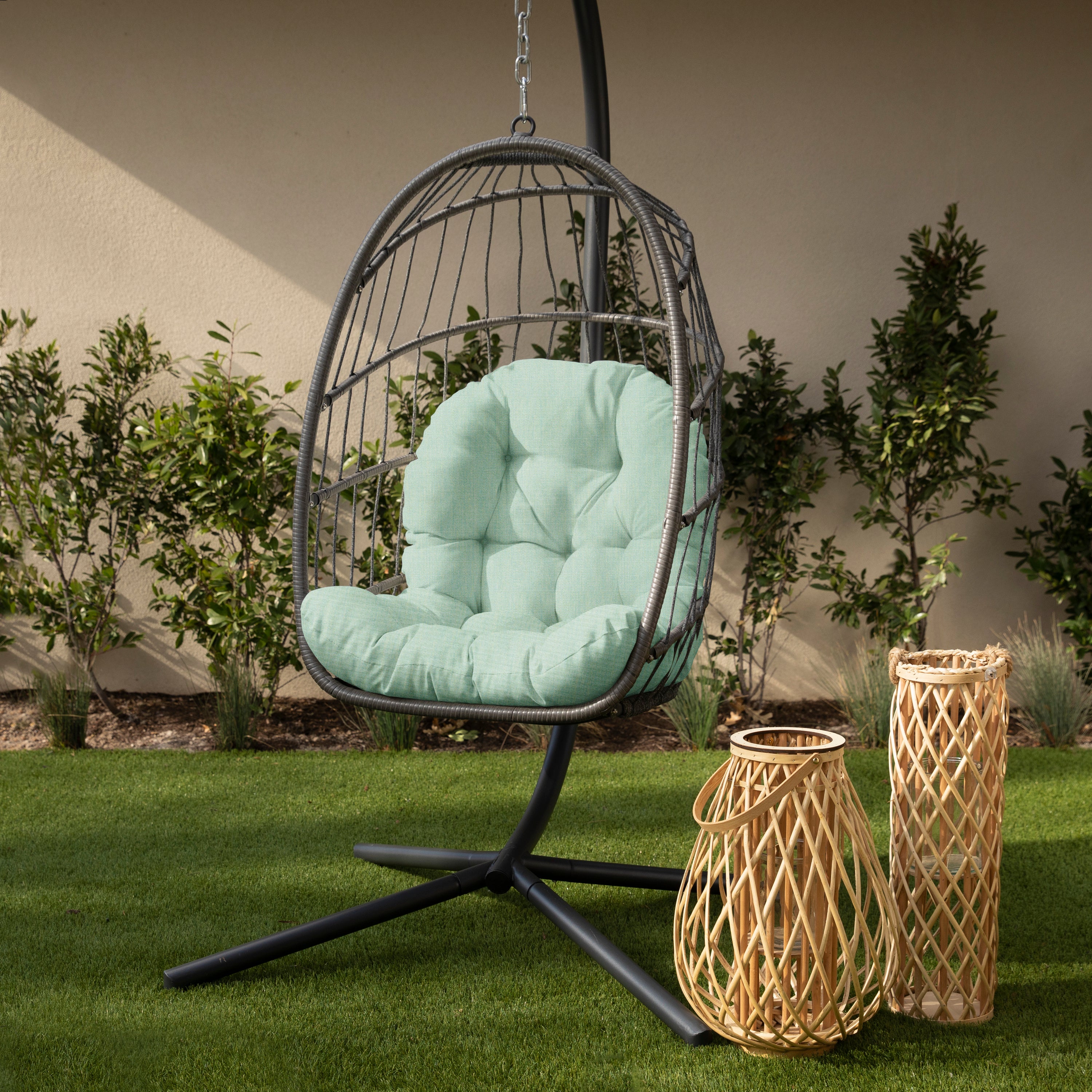 Sunbrella Canvas Indoor/Outdoor Egg Chair Cushion