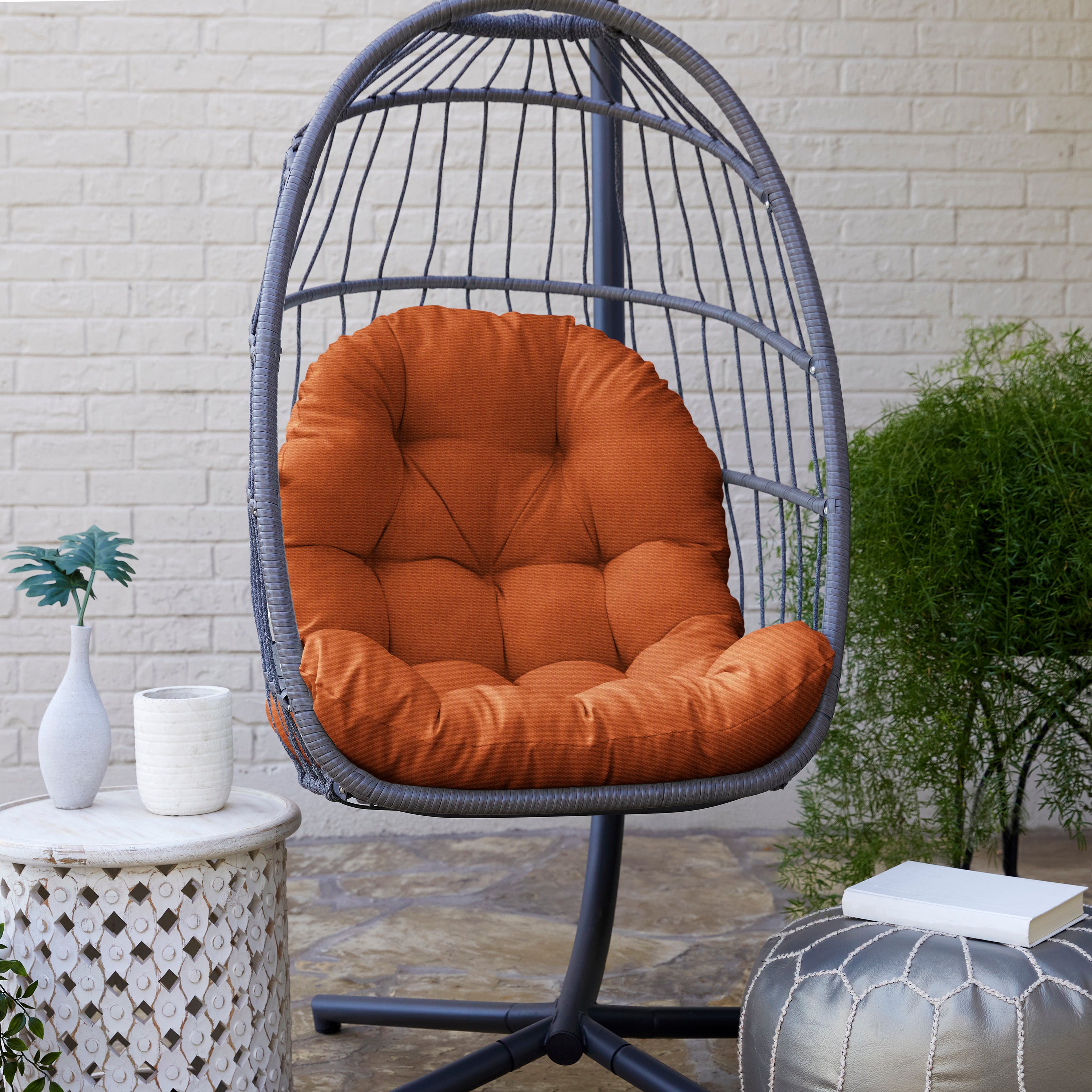Sunbrella Canvas Indoor/Outdoor Egg Chair Cushion