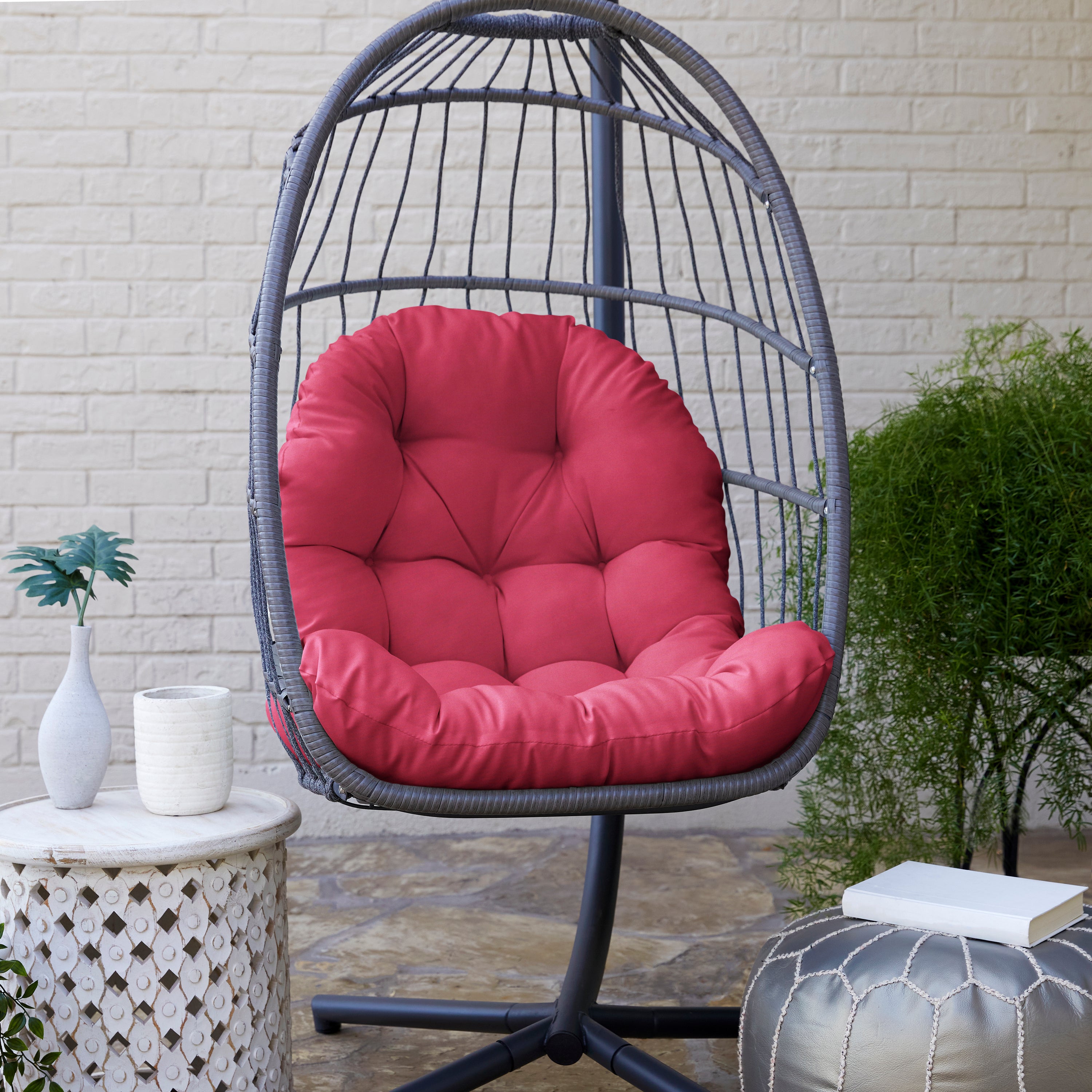 Sunbrella Canvas Indoor/Outdoor Egg Chair Cushion