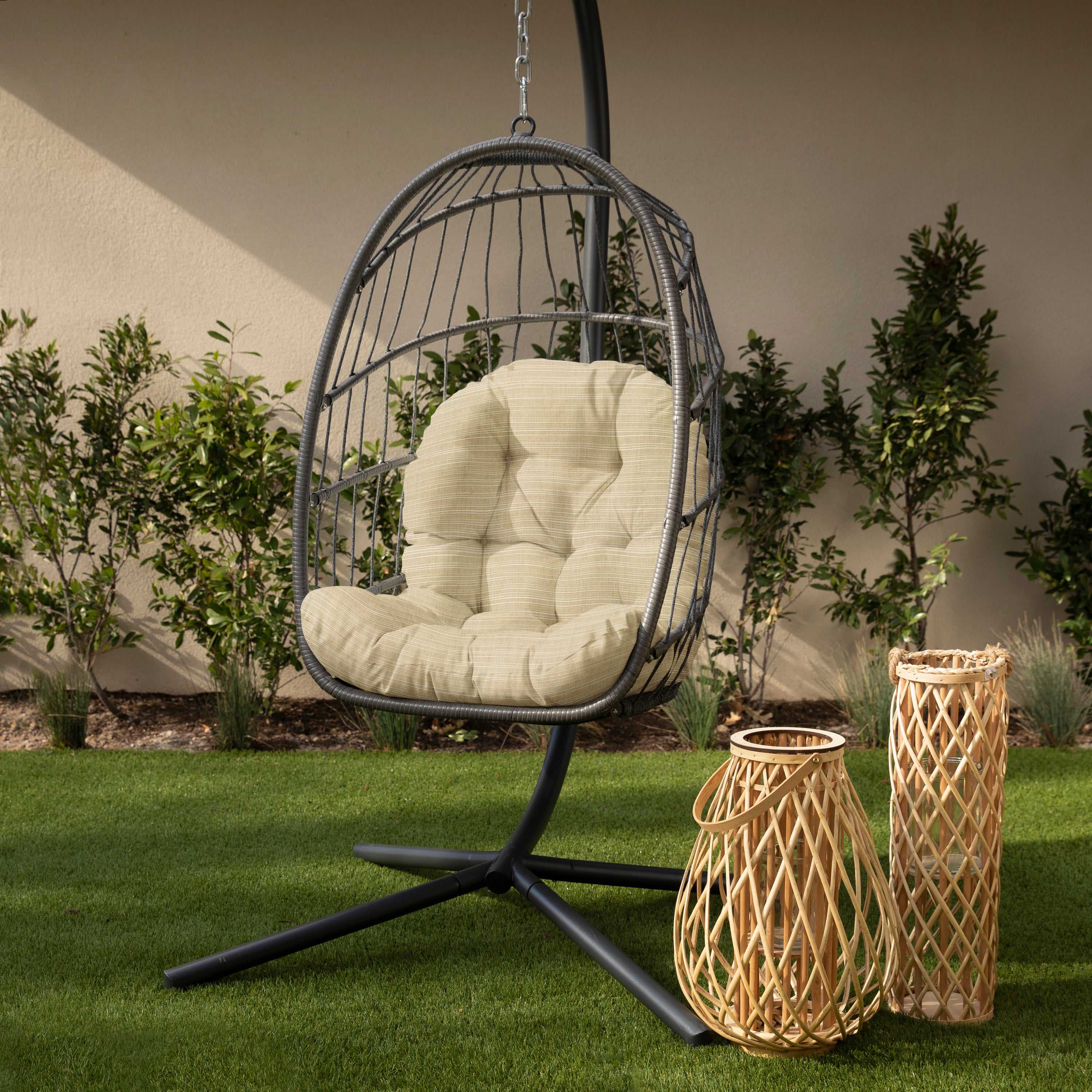 Sunbrella Dupione Indoor/Outdoor Egg Chair Cushion