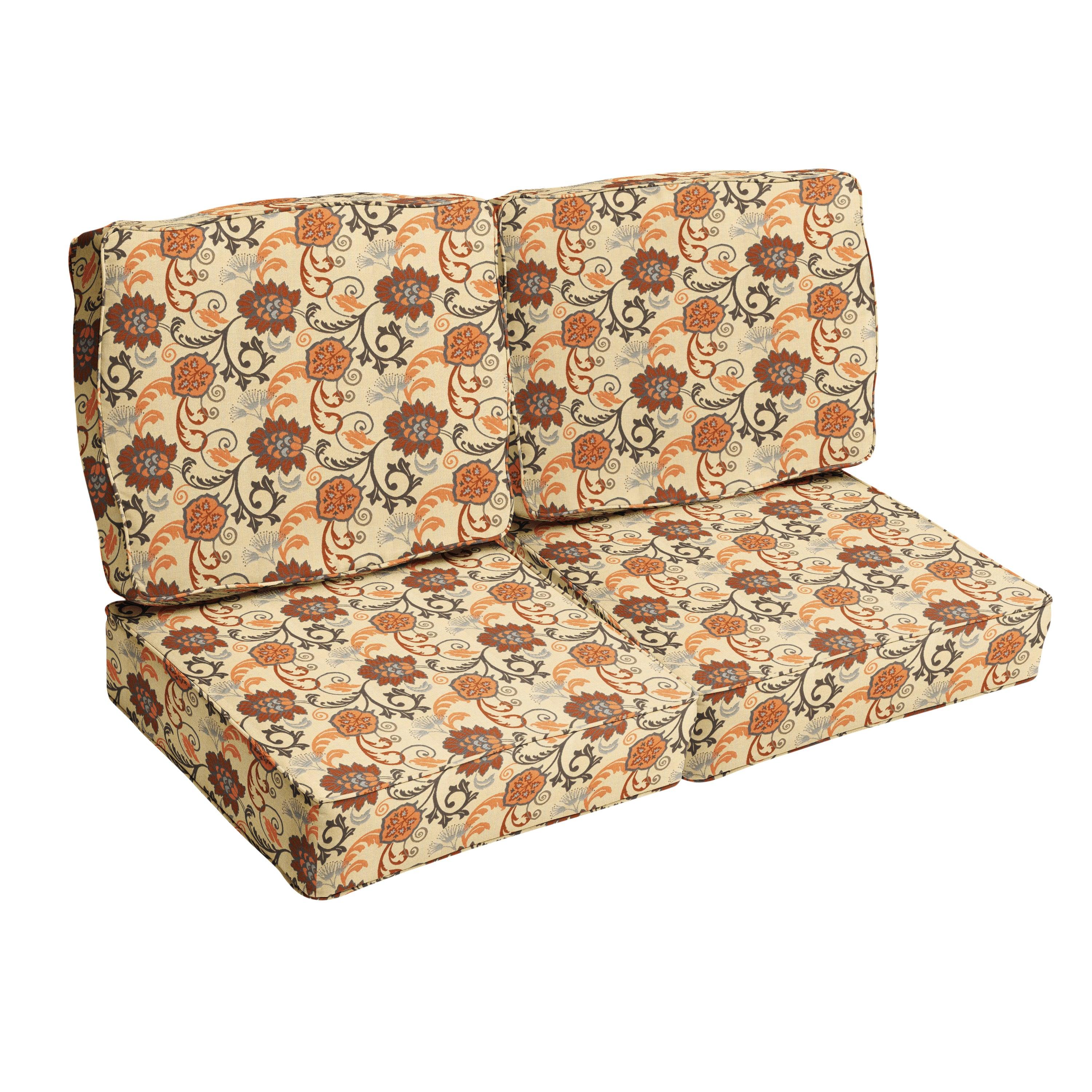 Sunbrella Deep Seating Loveseat Cushion Set - Sorra Home