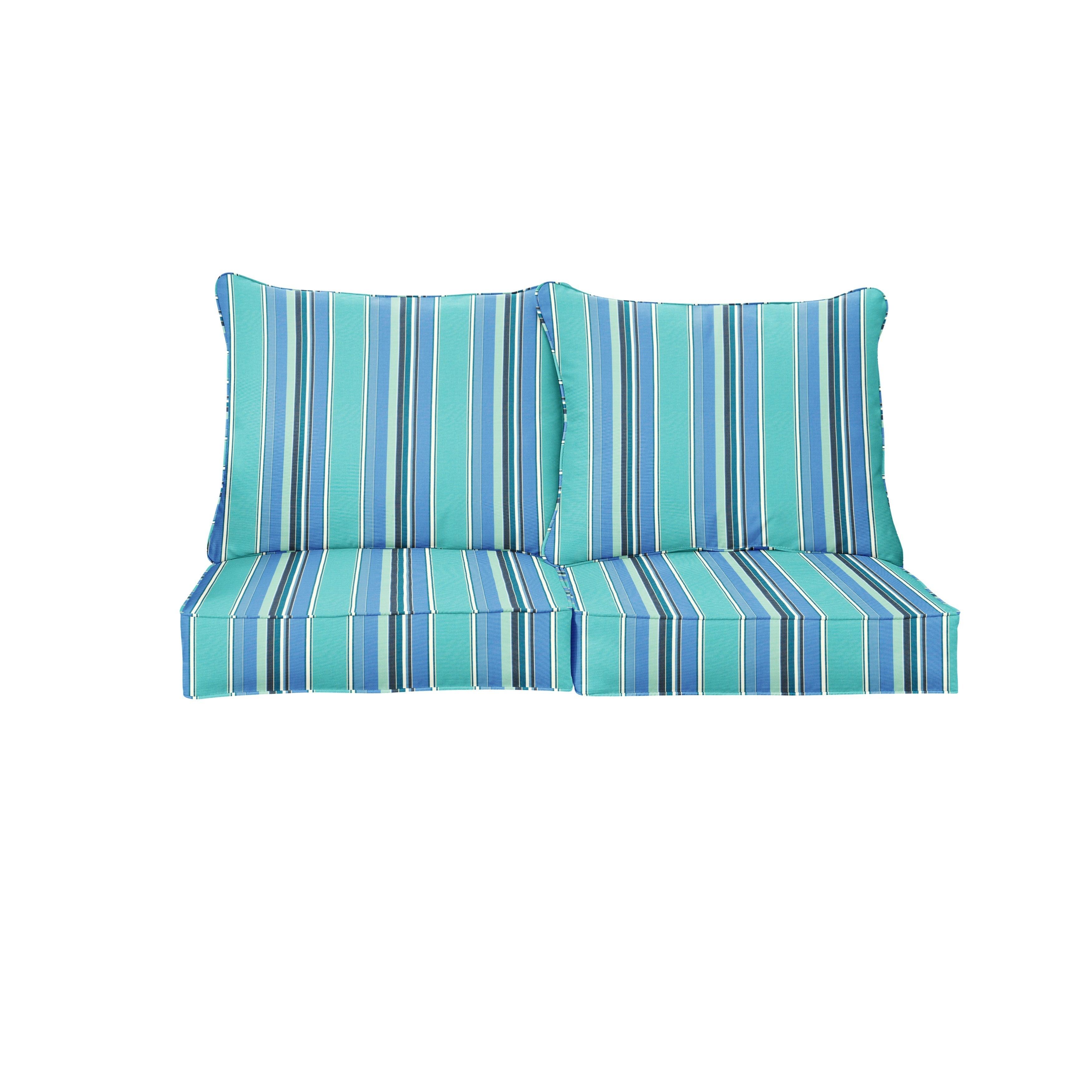 Sunbrella Dolce Deep Seating Loveseat Pillow & Cushion Set - Sorra Home