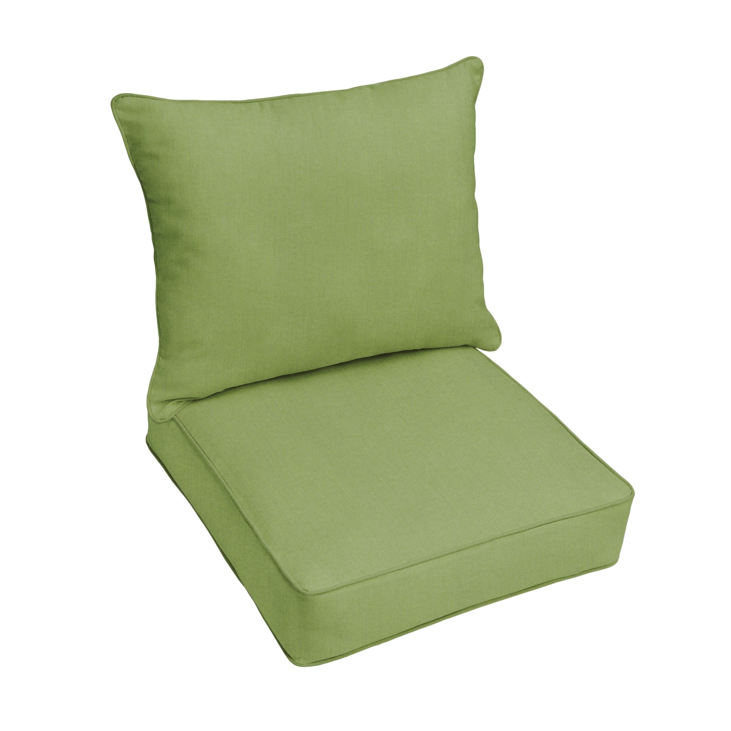 Sunbrella Deep Seating Corded Pillow and Cushion Set - Spectrum Cilantro 30 in W x 27 in D x 5 in H