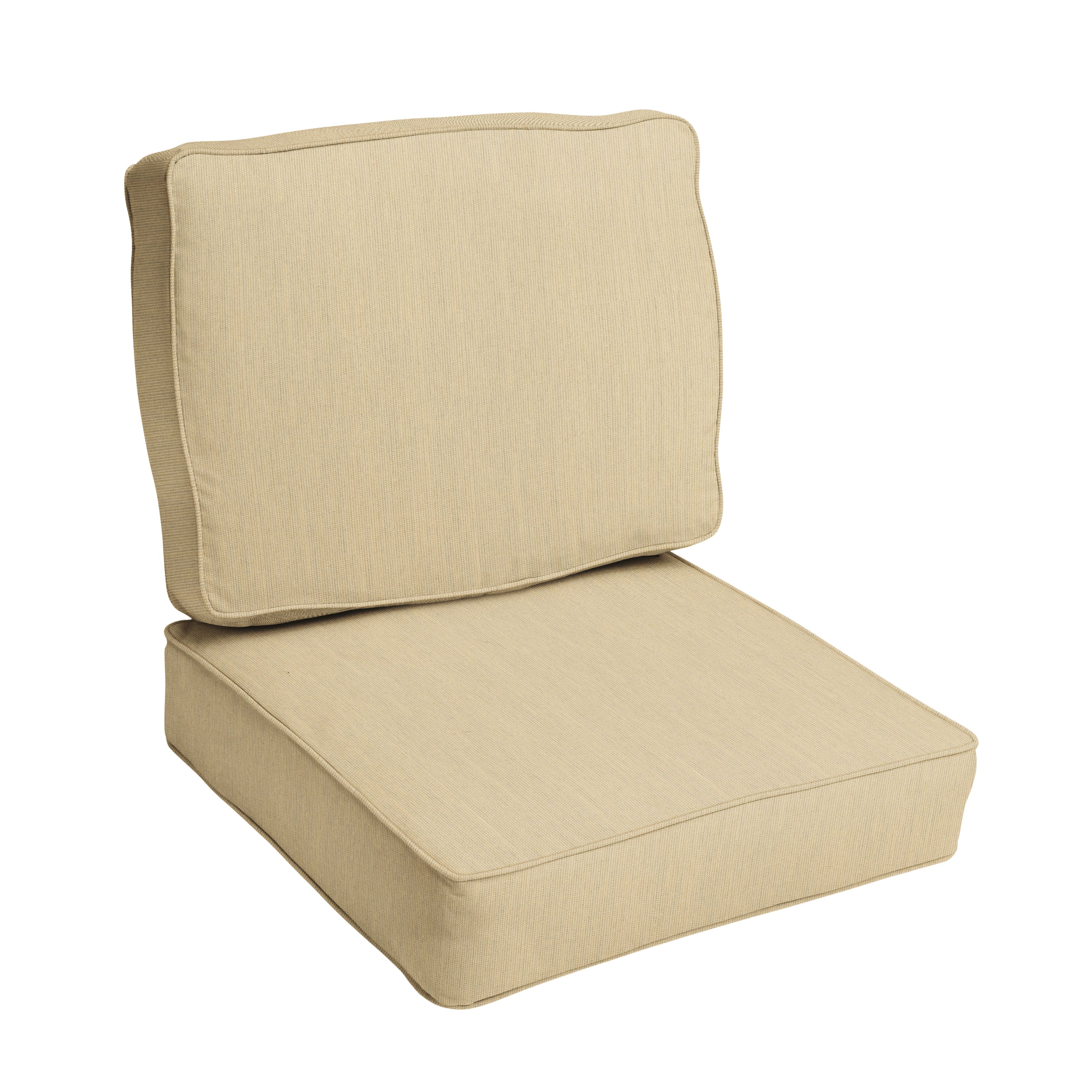 Sunbrella Deep Seating Corded Pillow and Cushion Set - Spectrum Sand 30 in W x 27 in D x 5 in H