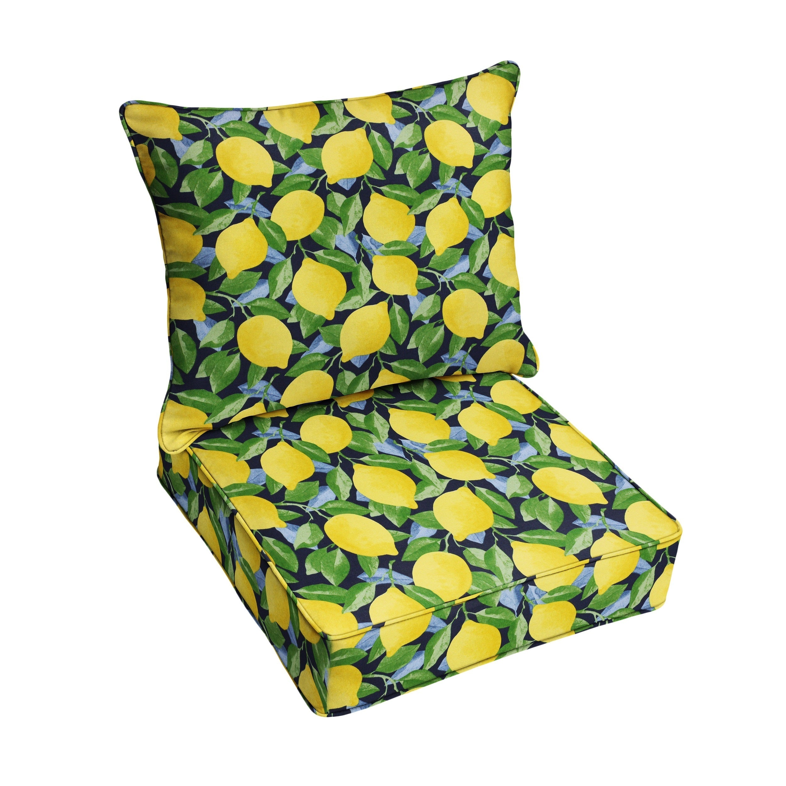 Corded Outdoor Deep Seating Pillow and Cushion Set