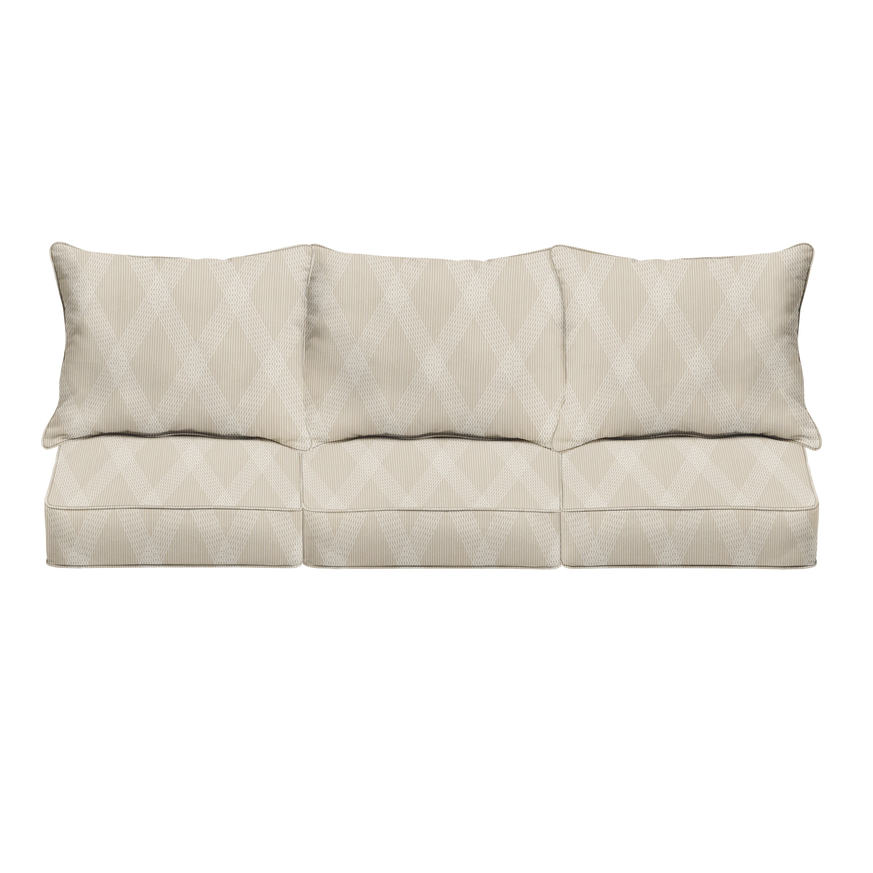 Outdura Square Outdoor Deep Seating Sofa Pillow and Cushion Set