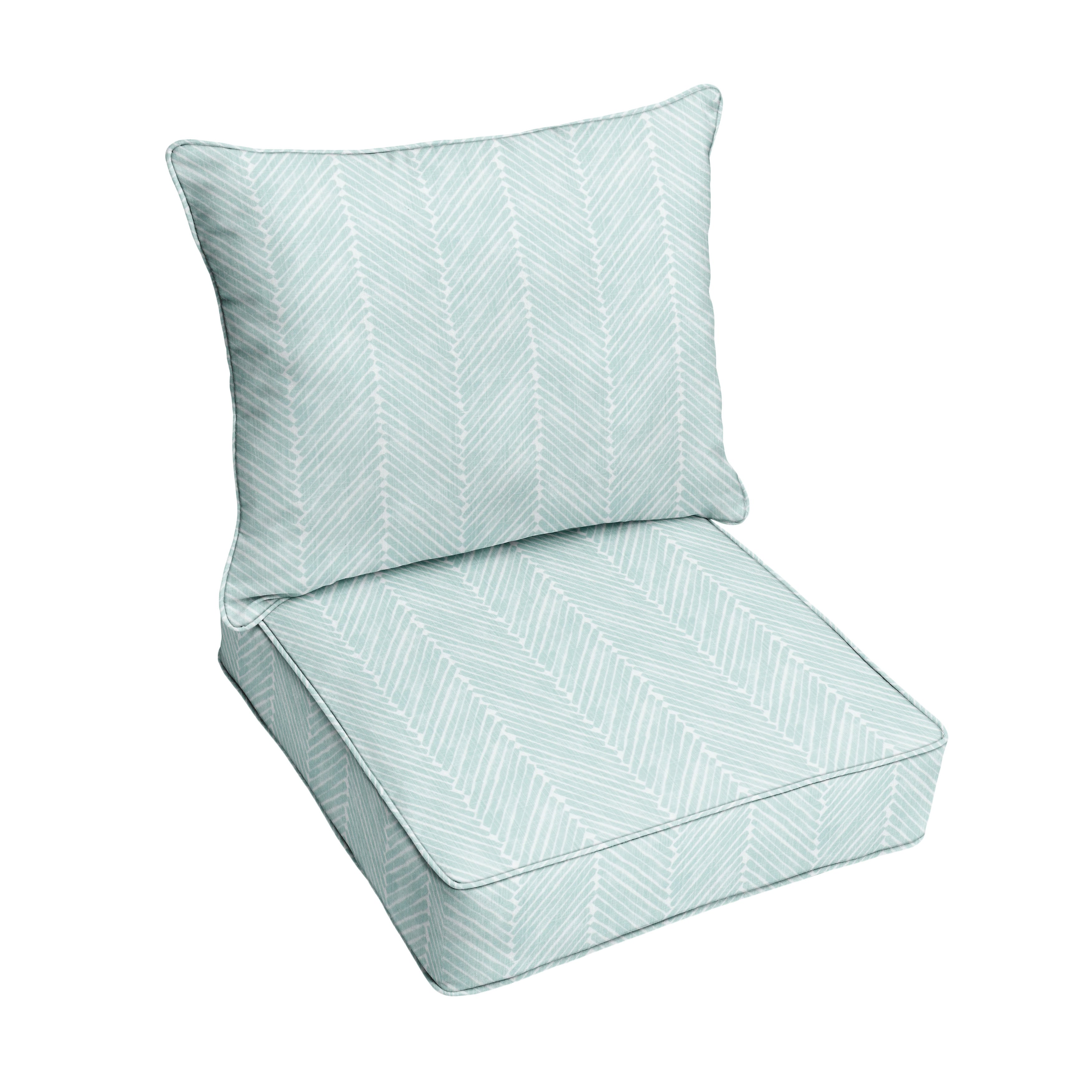 Corded Outdoor Deep Seating Pillow and Cushion Set