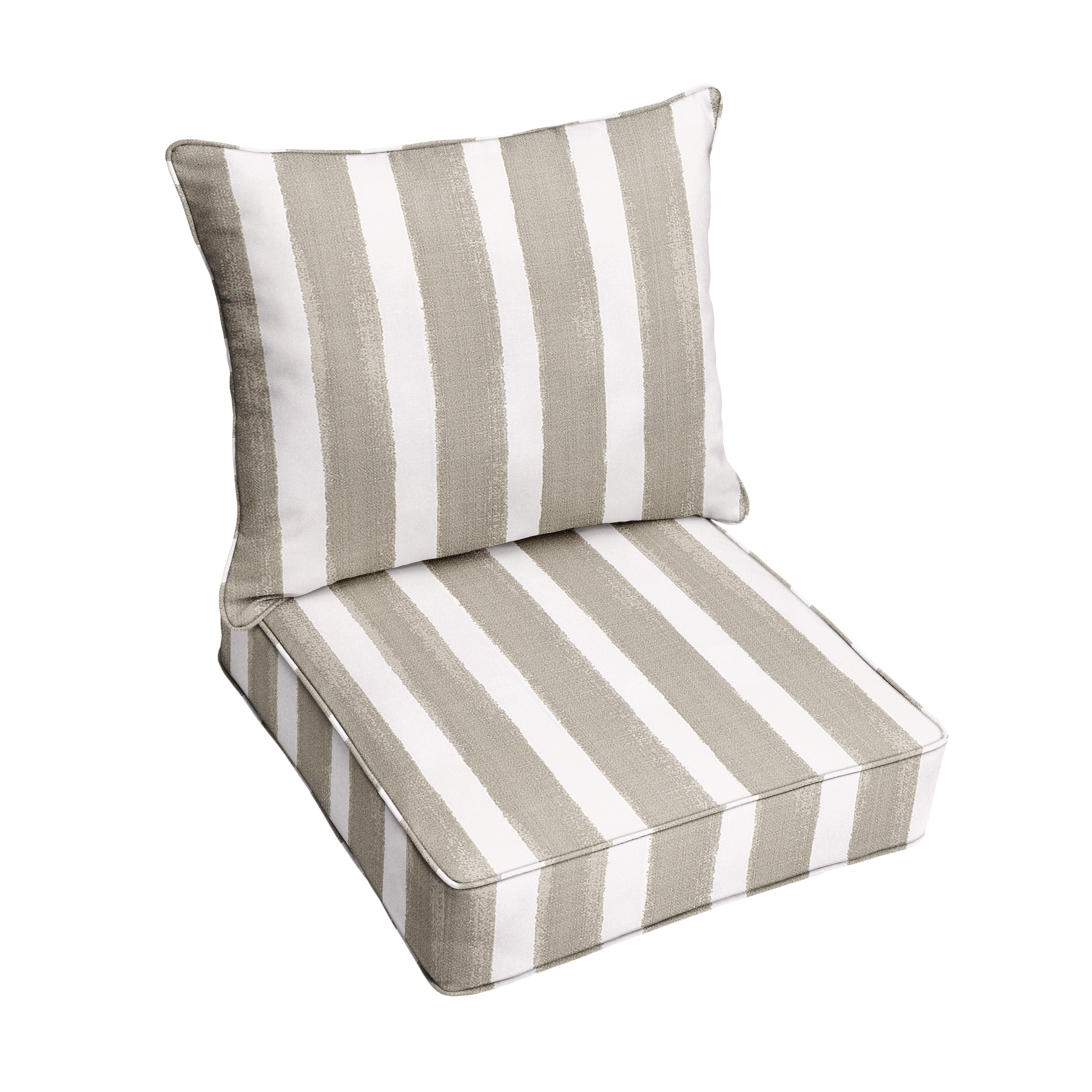 Corded Outdoor Deep Seating Pillow and Cushion Set