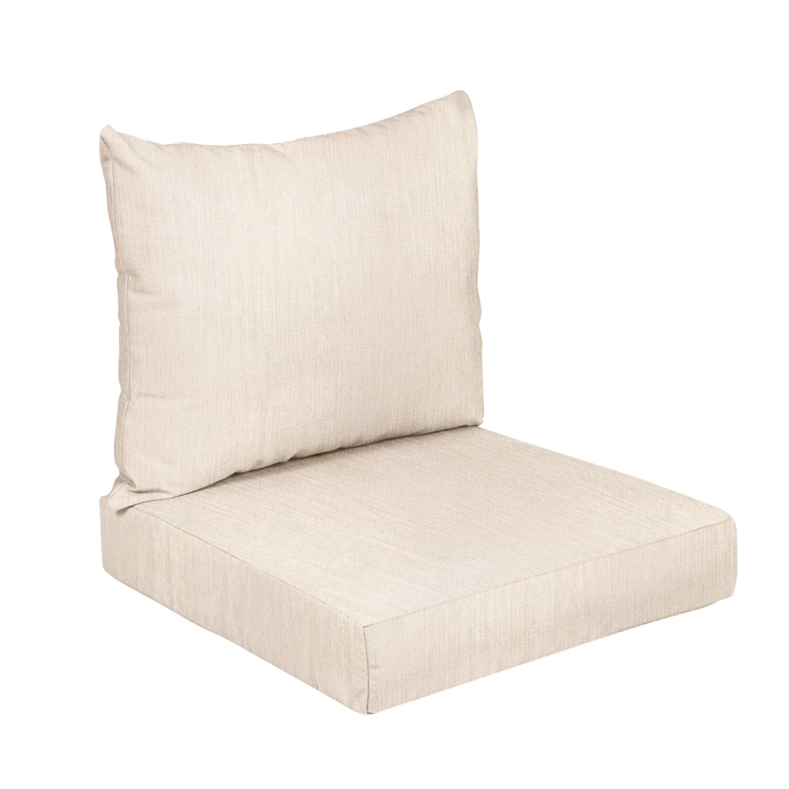 Sunbrella Deep Seating Knife Edge Pillow and Cushion Set - Spectrum & Cast in Cast Pumice