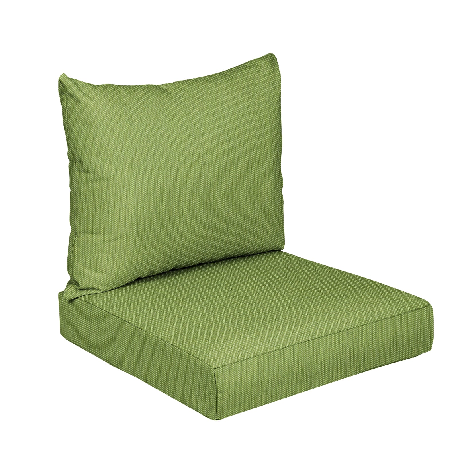 Sunbrella Deep Seating Knife Edge Pillow and Cushion Set - Spectrum & Cast in Spectrum Cilantro