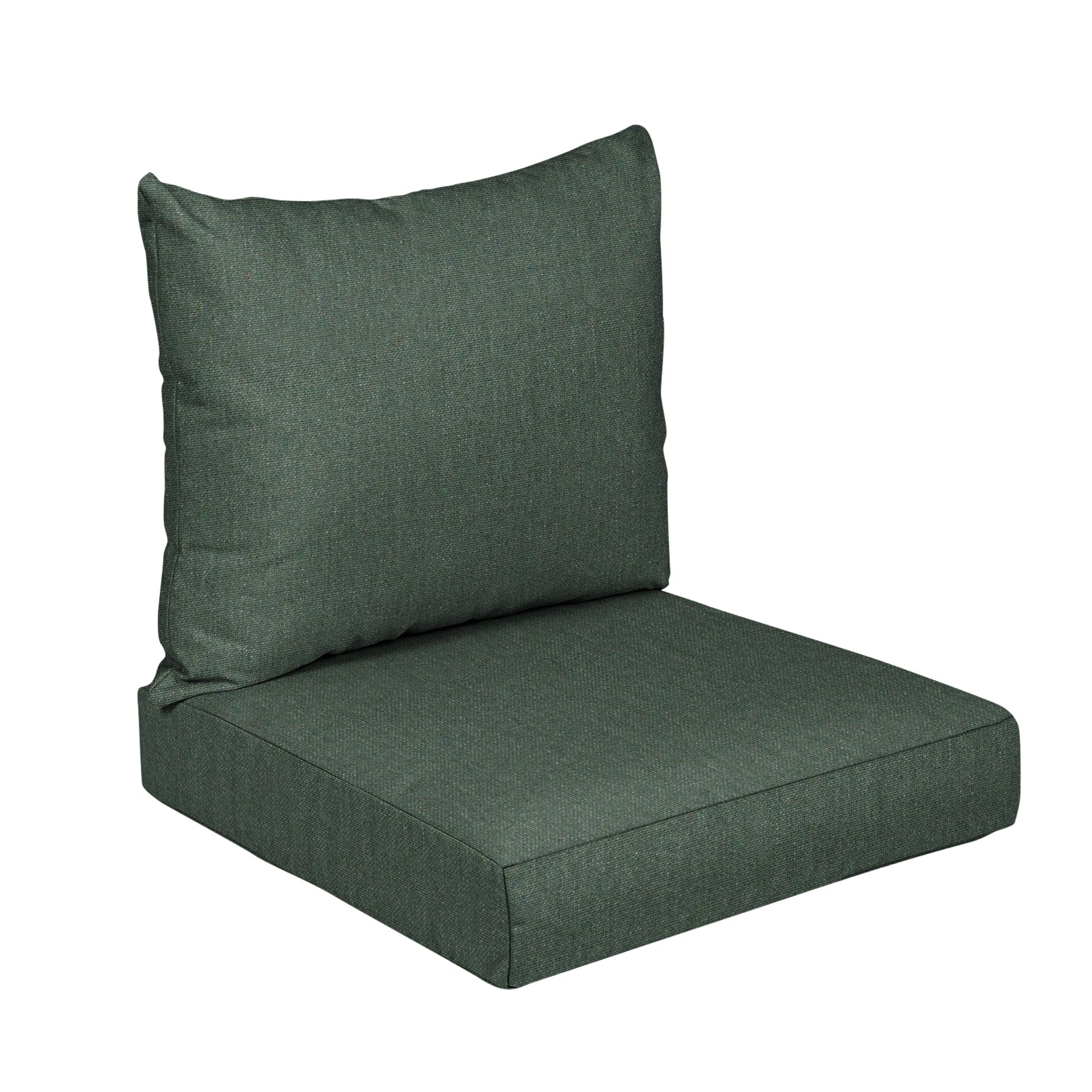 Sunbrella Deep Seating Knife Edge Pillow and Cushion Set - Spectrum & Cast in Cast Ivy