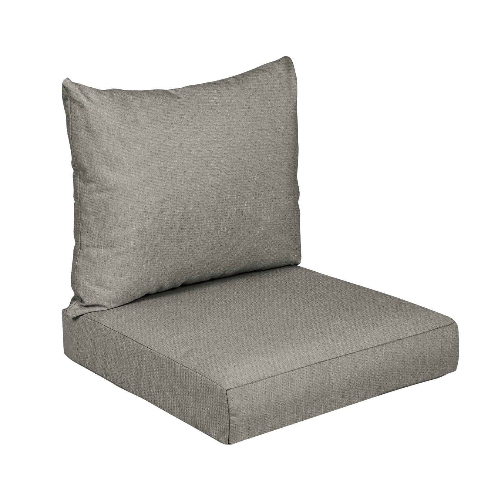 Sunbrella Deep Seating Knife Edge Pillow and Cushion Set in Canvas Charcoal