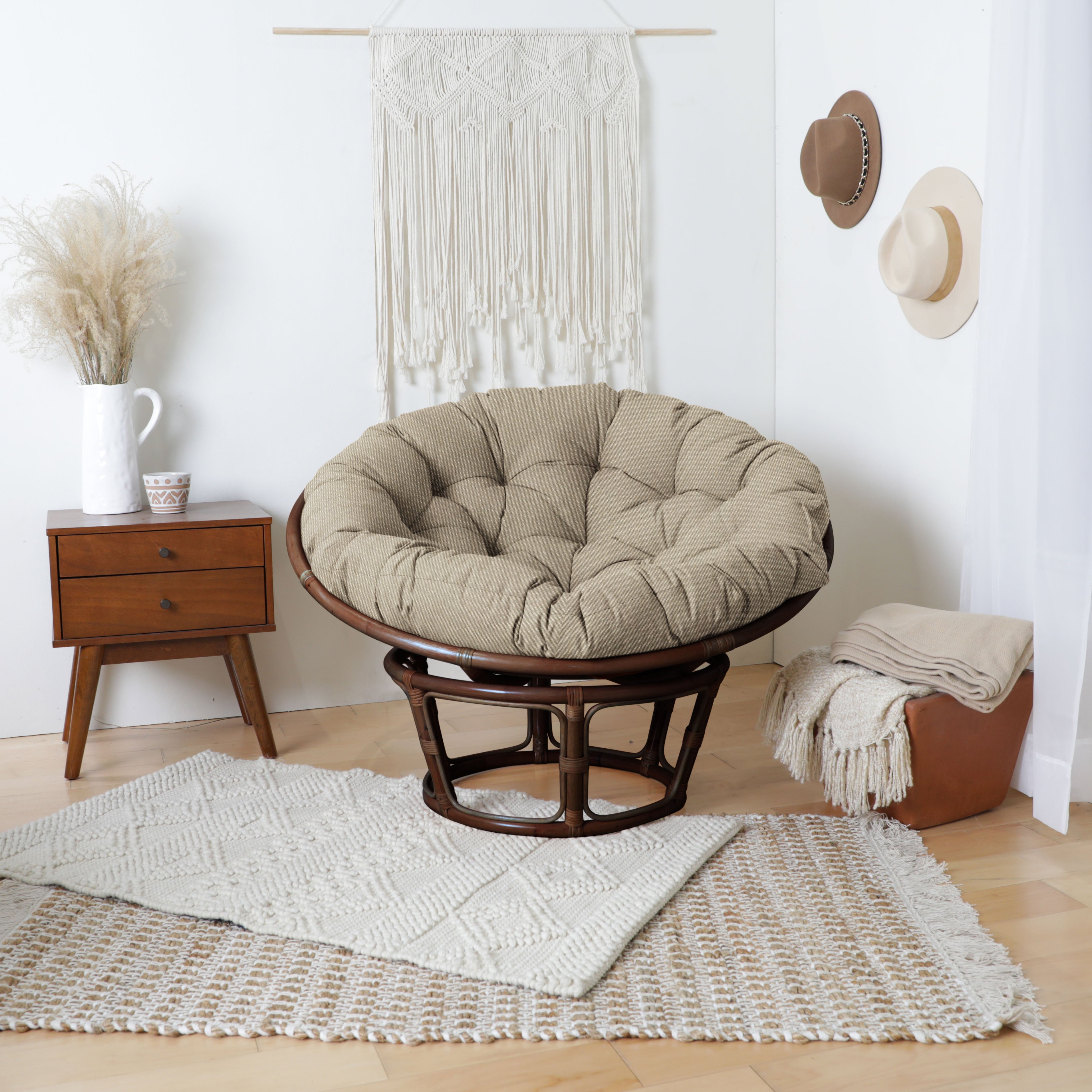 Sunbrella Canvas Indoor/Outdoor Papasan Cushion