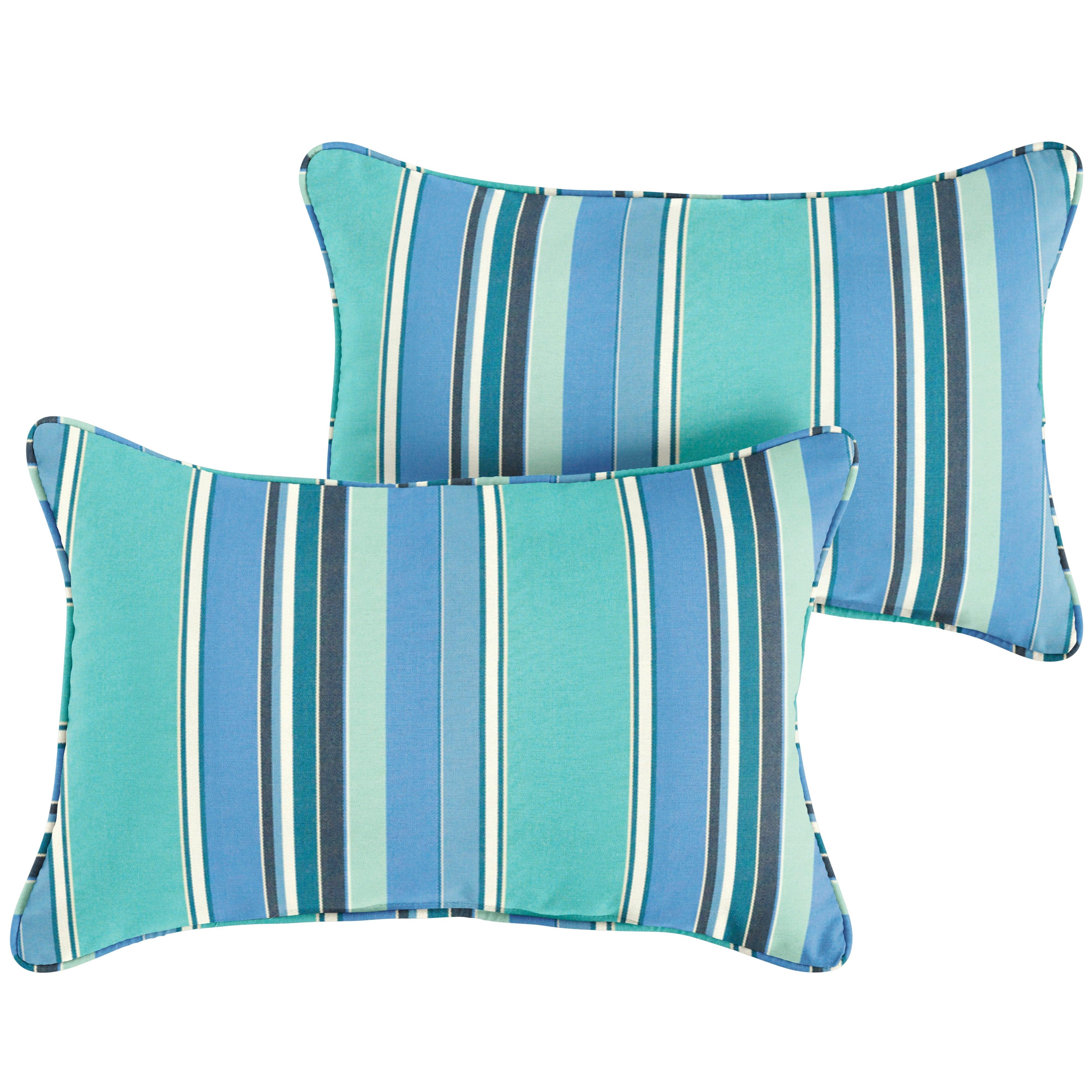 Sunbrella Dolce Lumbar Corded Pillow (Set of 2) - Sorra Home