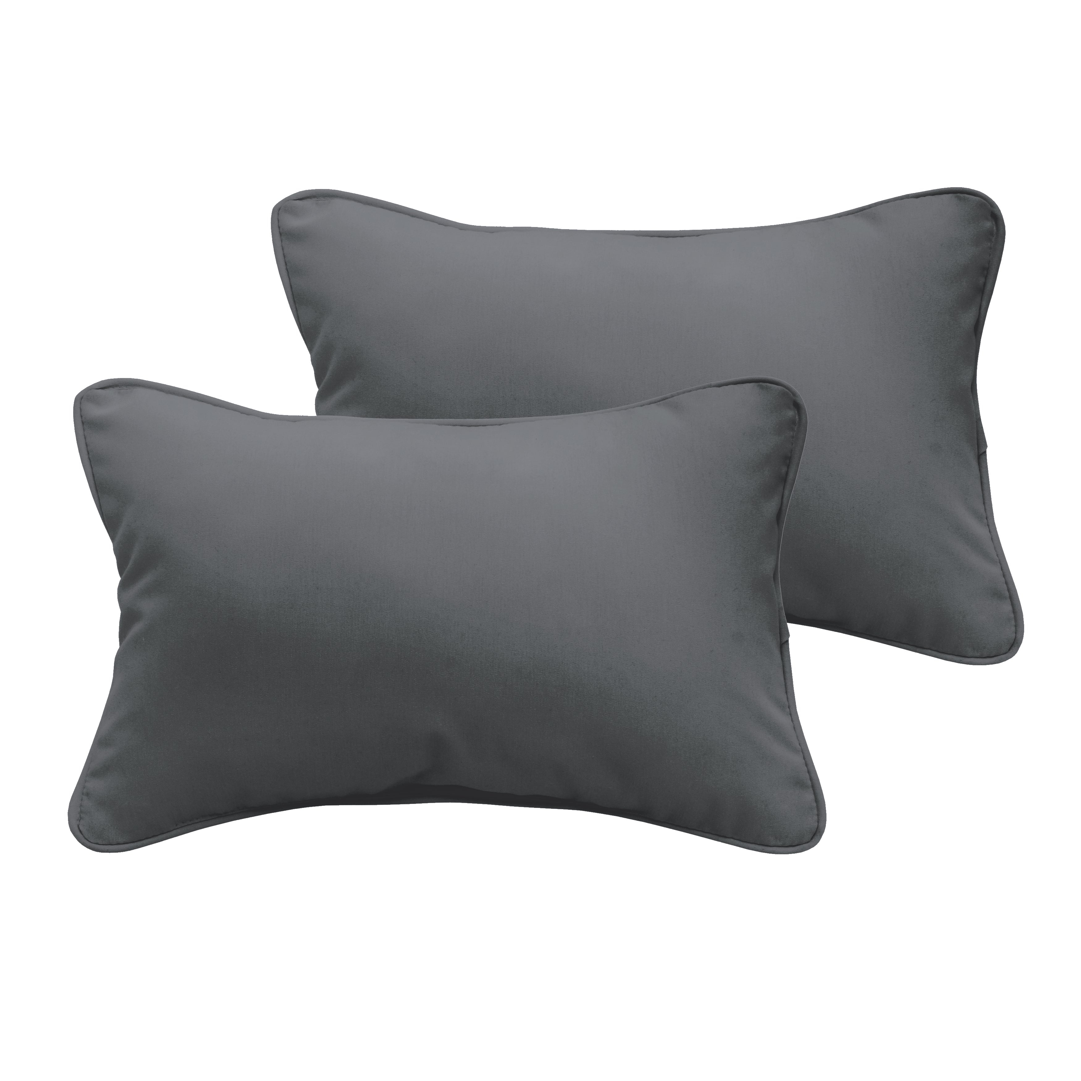 Corded Lumbar Outdoor Pillow Set of 2