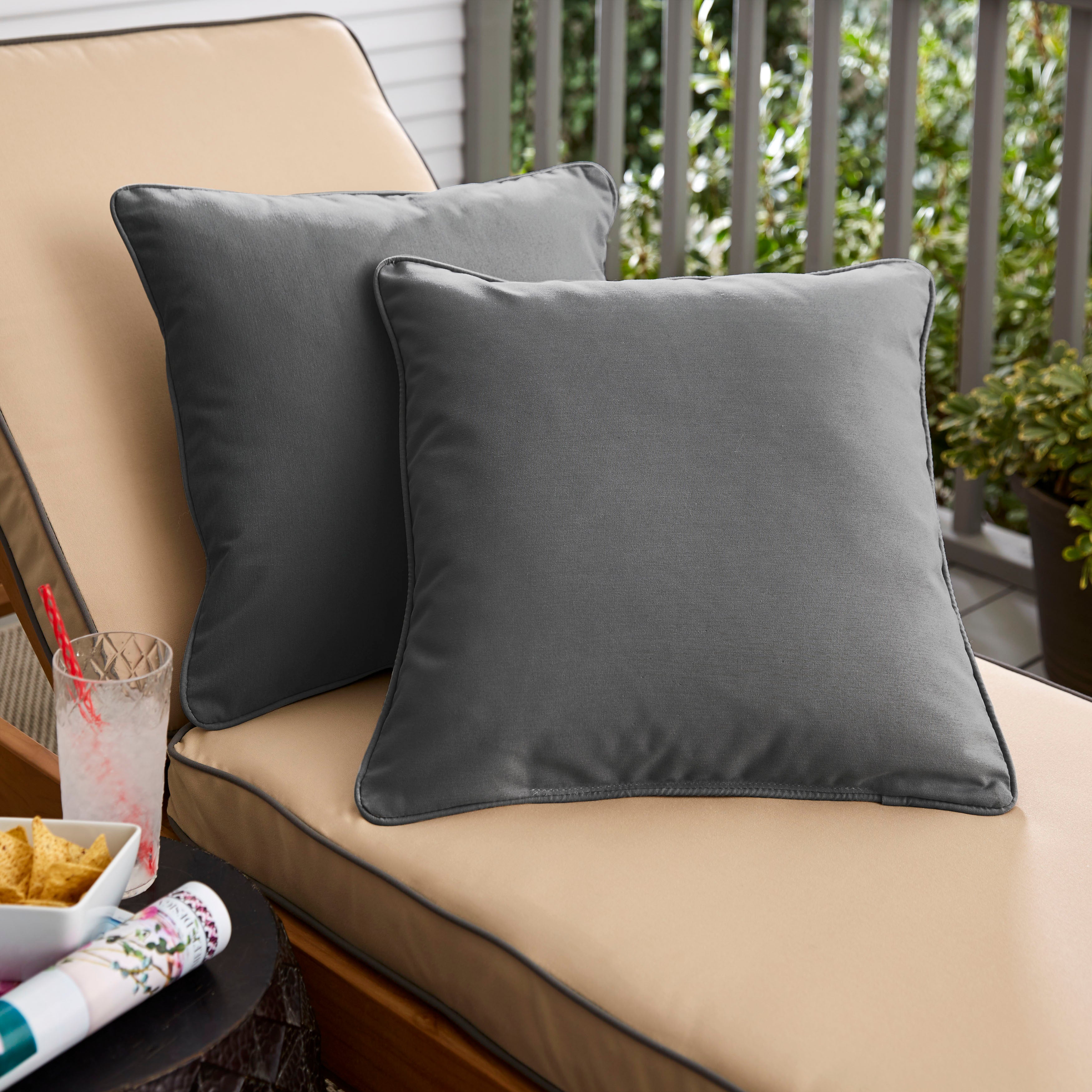 Corded Square Outdoor Pillow Set of 2