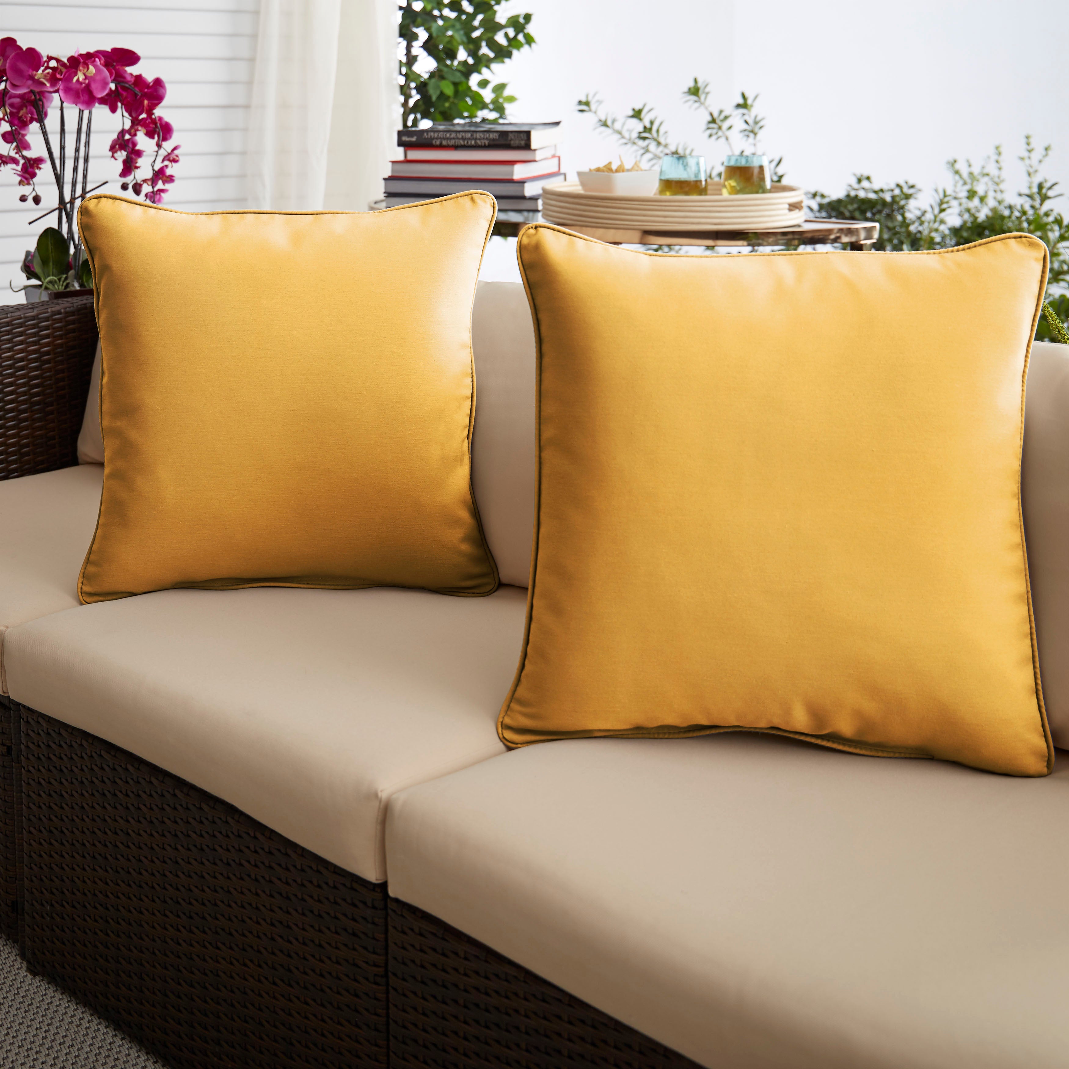 Corded Square Outdoor Pillow Set of 2