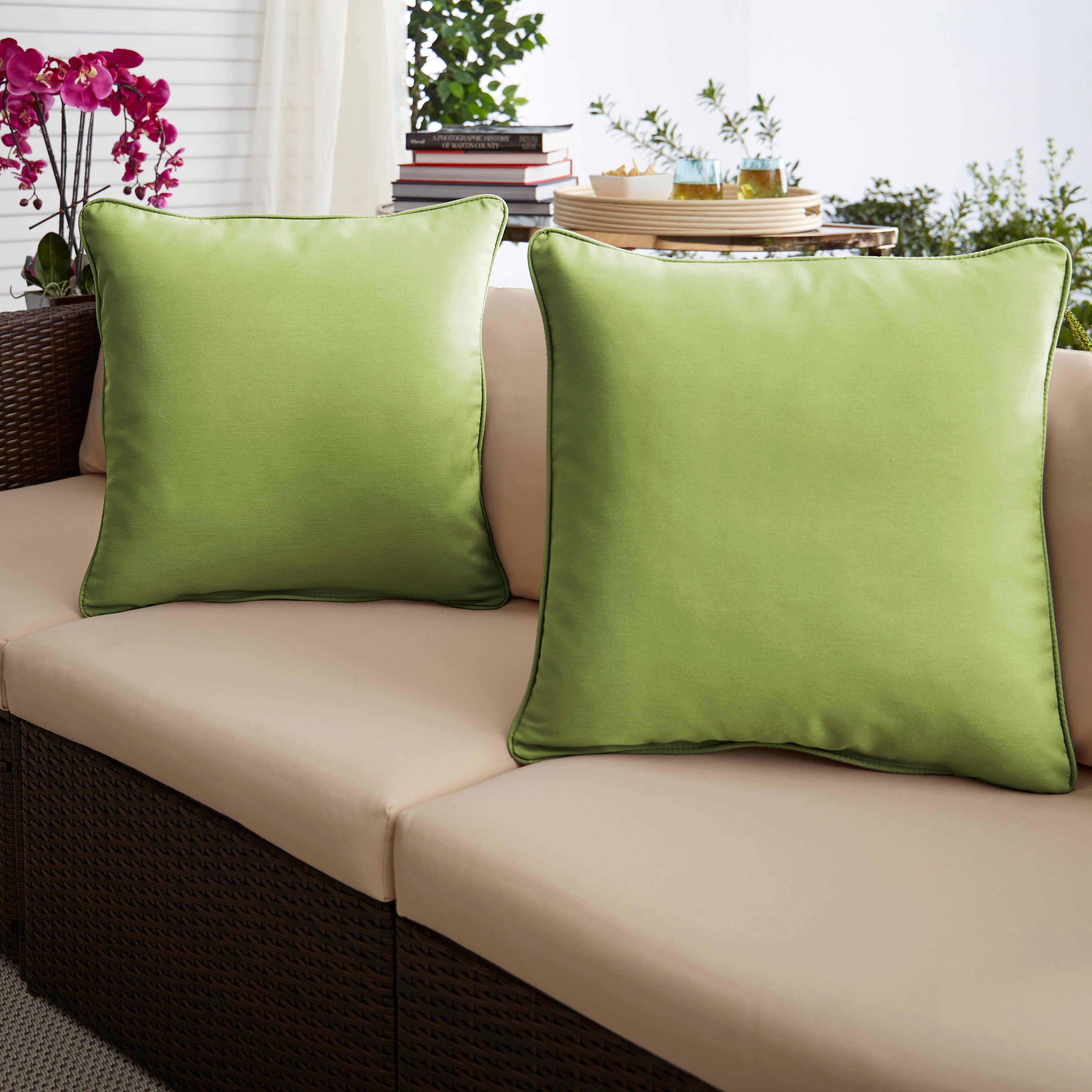 Corded Square Outdoor Pillow Set of 2