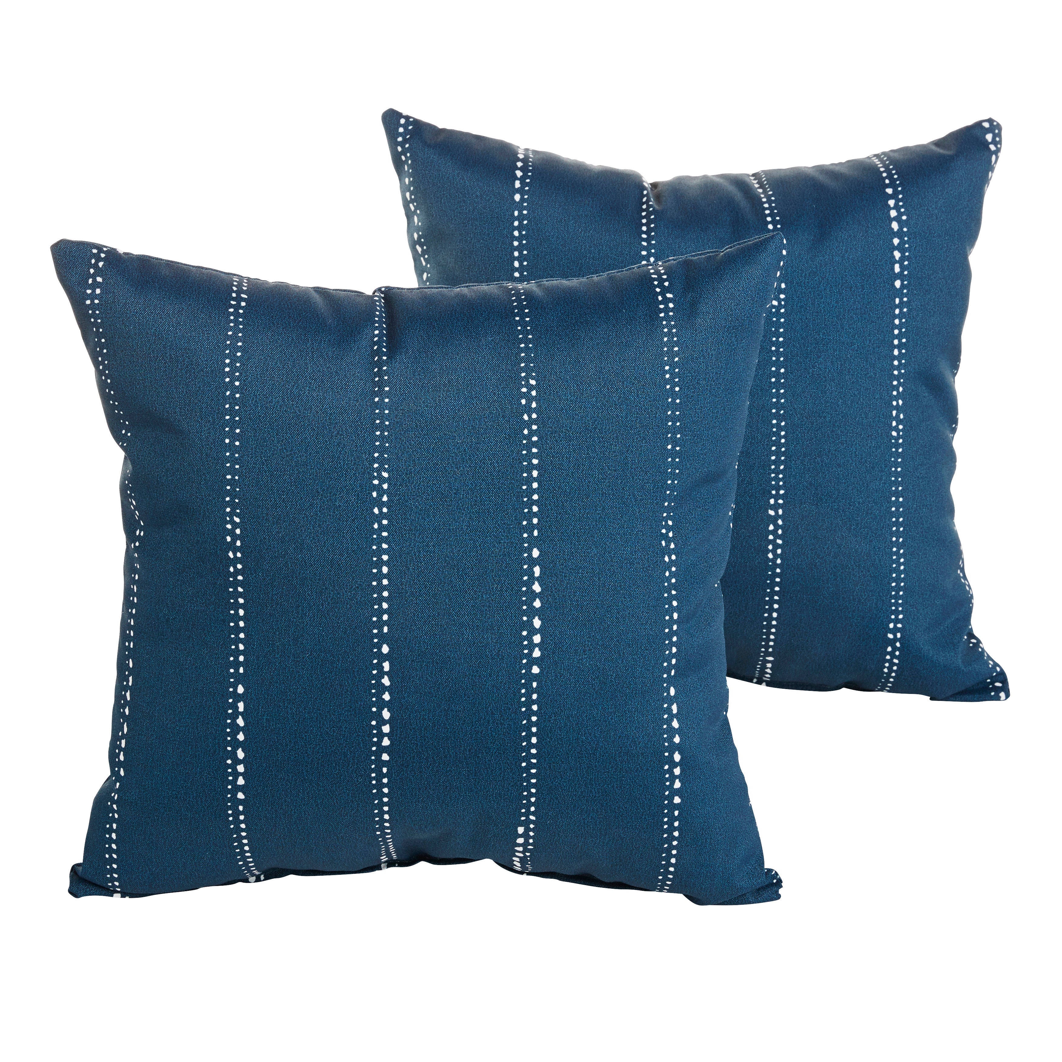 Sorra Home Carlo Knife Edge Square Lumbar Outdoor Pillow Set