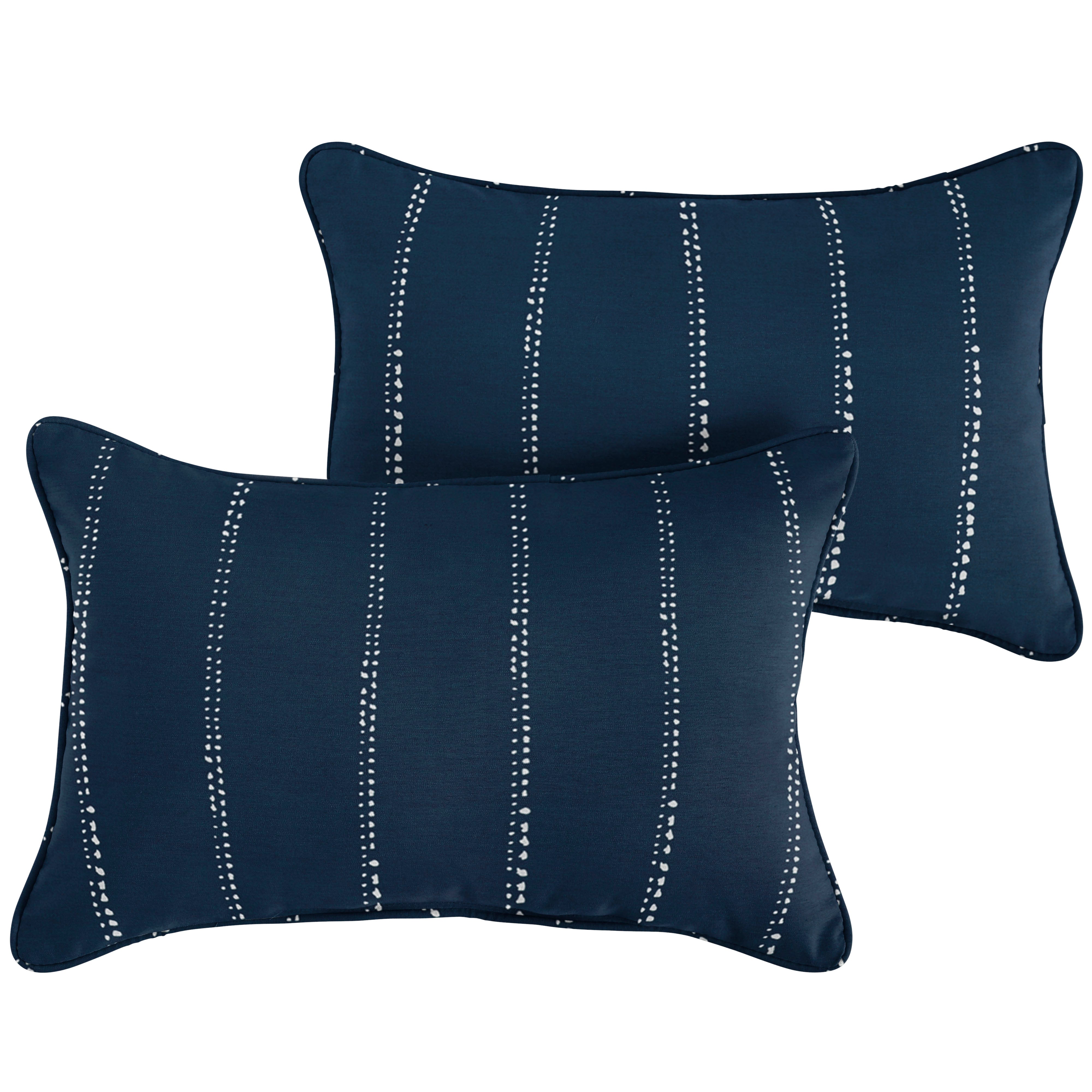 Sorra Home Lumbar Outdoor Pillow Set of 2