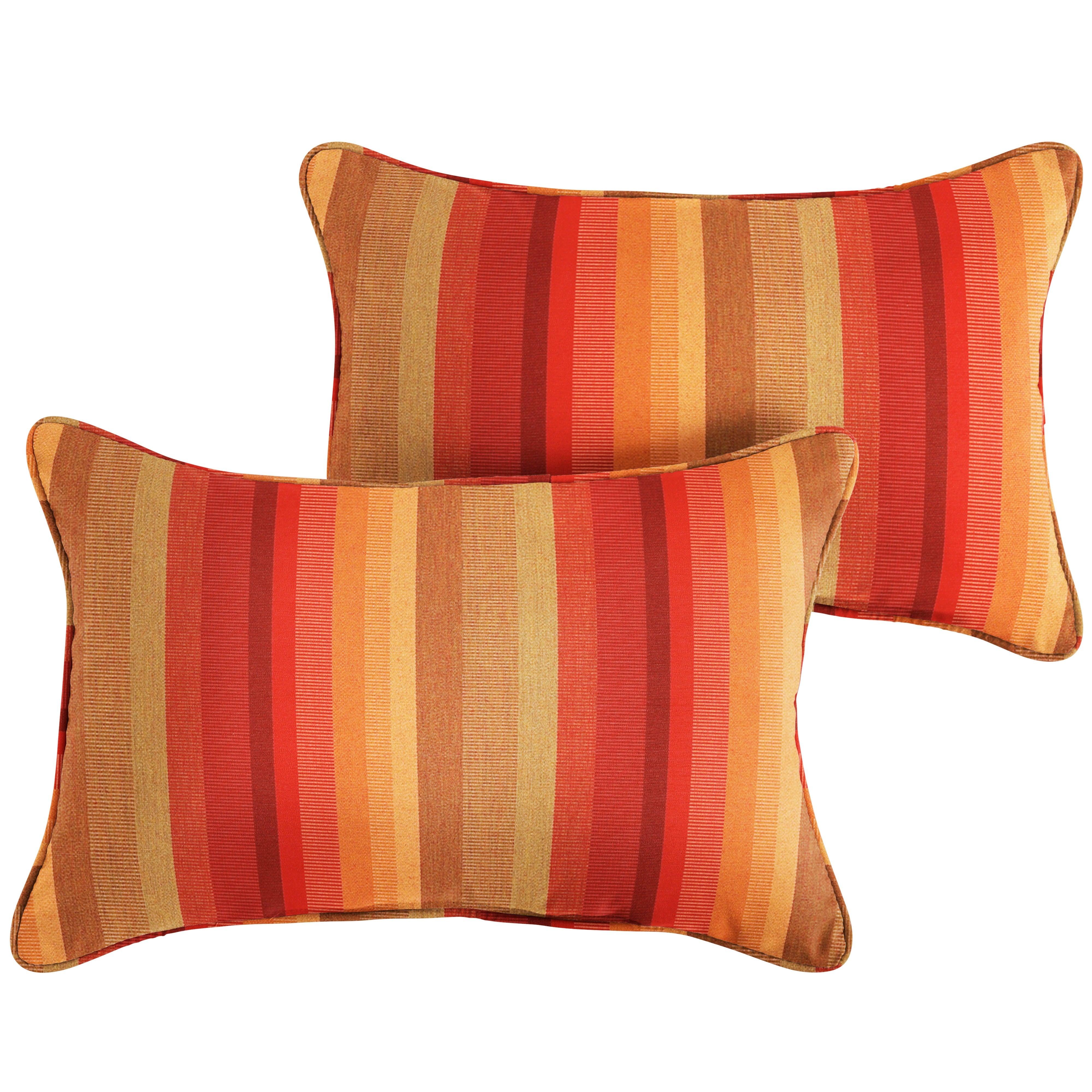 Sunbrella Astoria Lumbar Corded Pillow (Set of 2) - Sorra Home