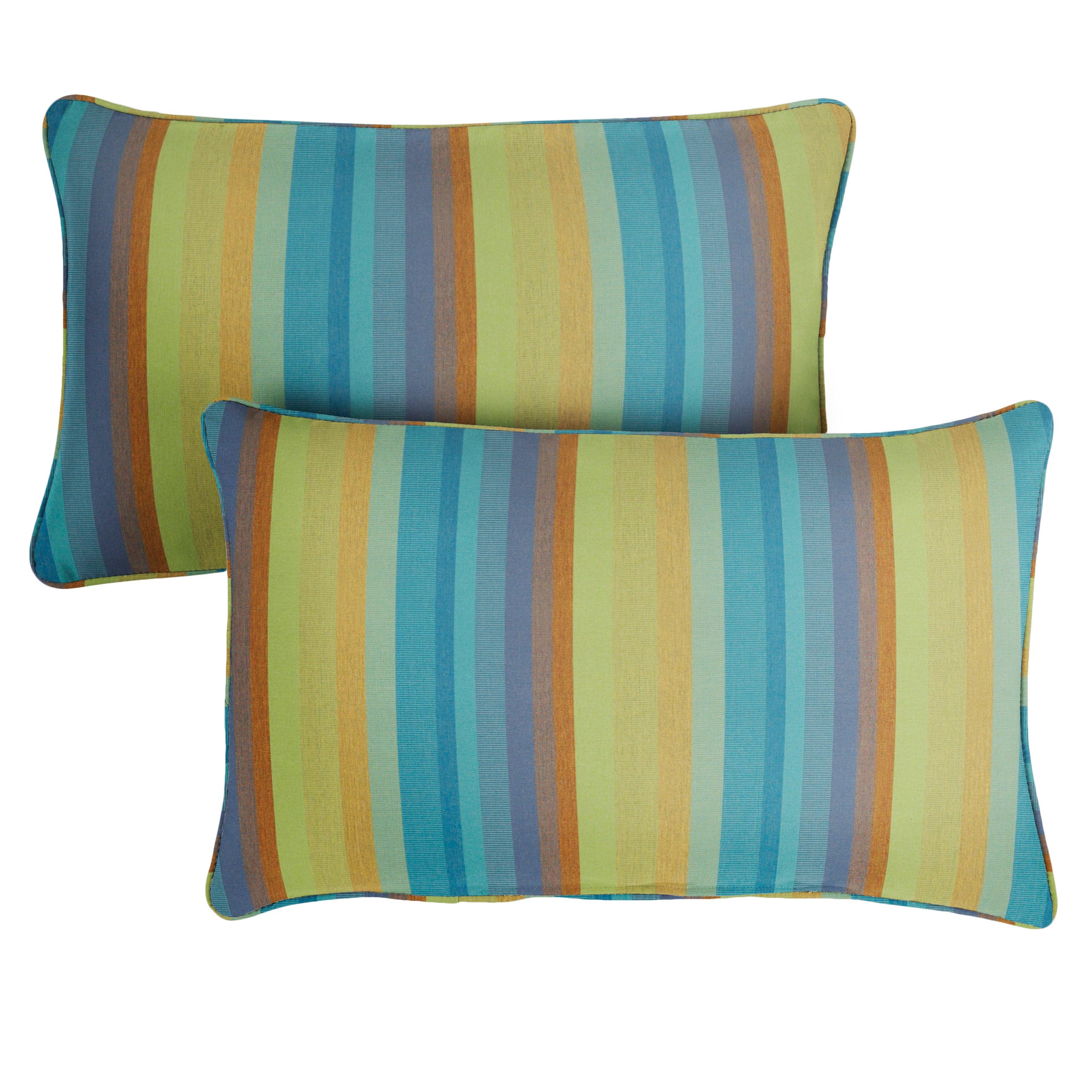 Sunbrella Astoria Lumbar Corded Pillow (Set of 2) - Sorra Home