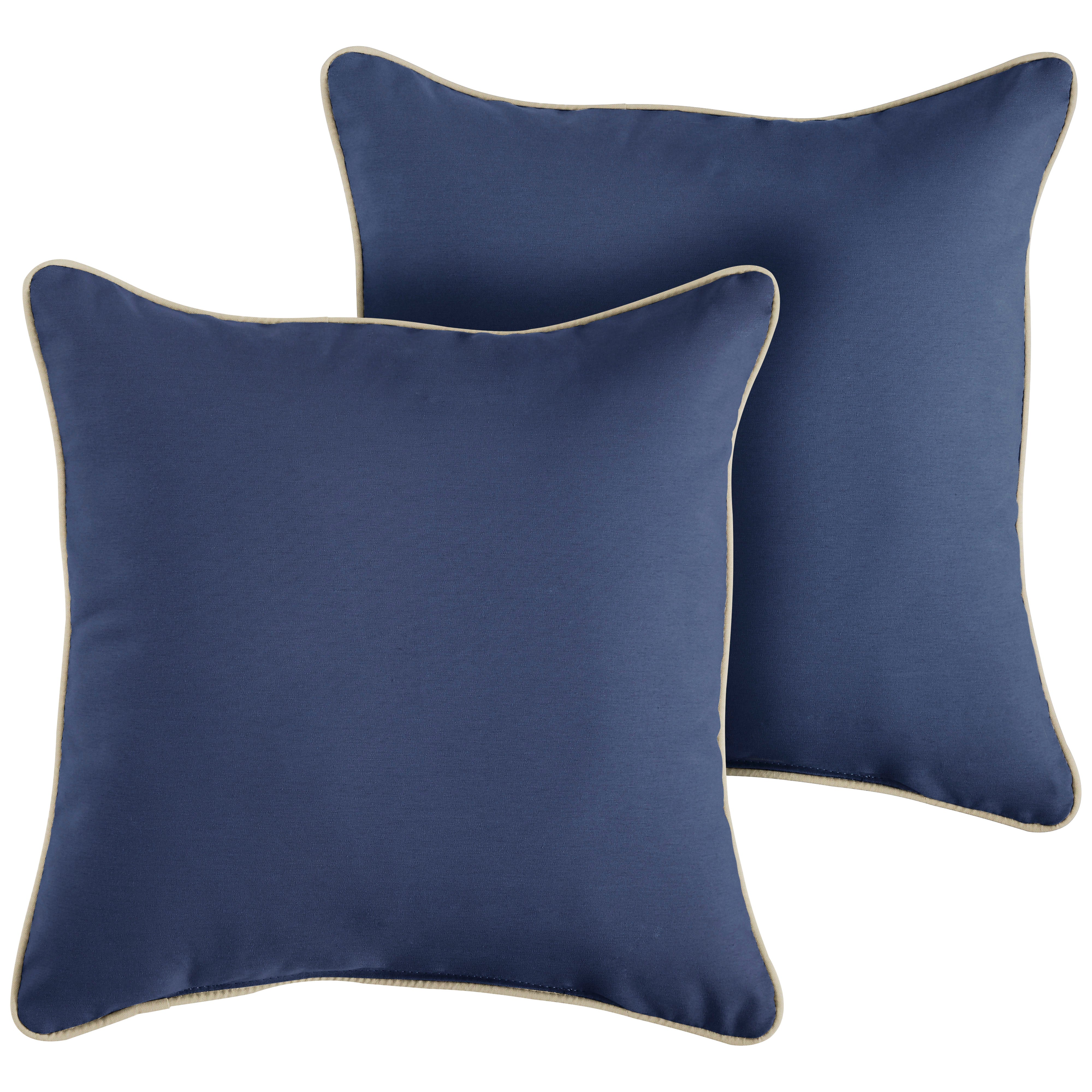 Corded Square Outdoor Pillow - Contrast