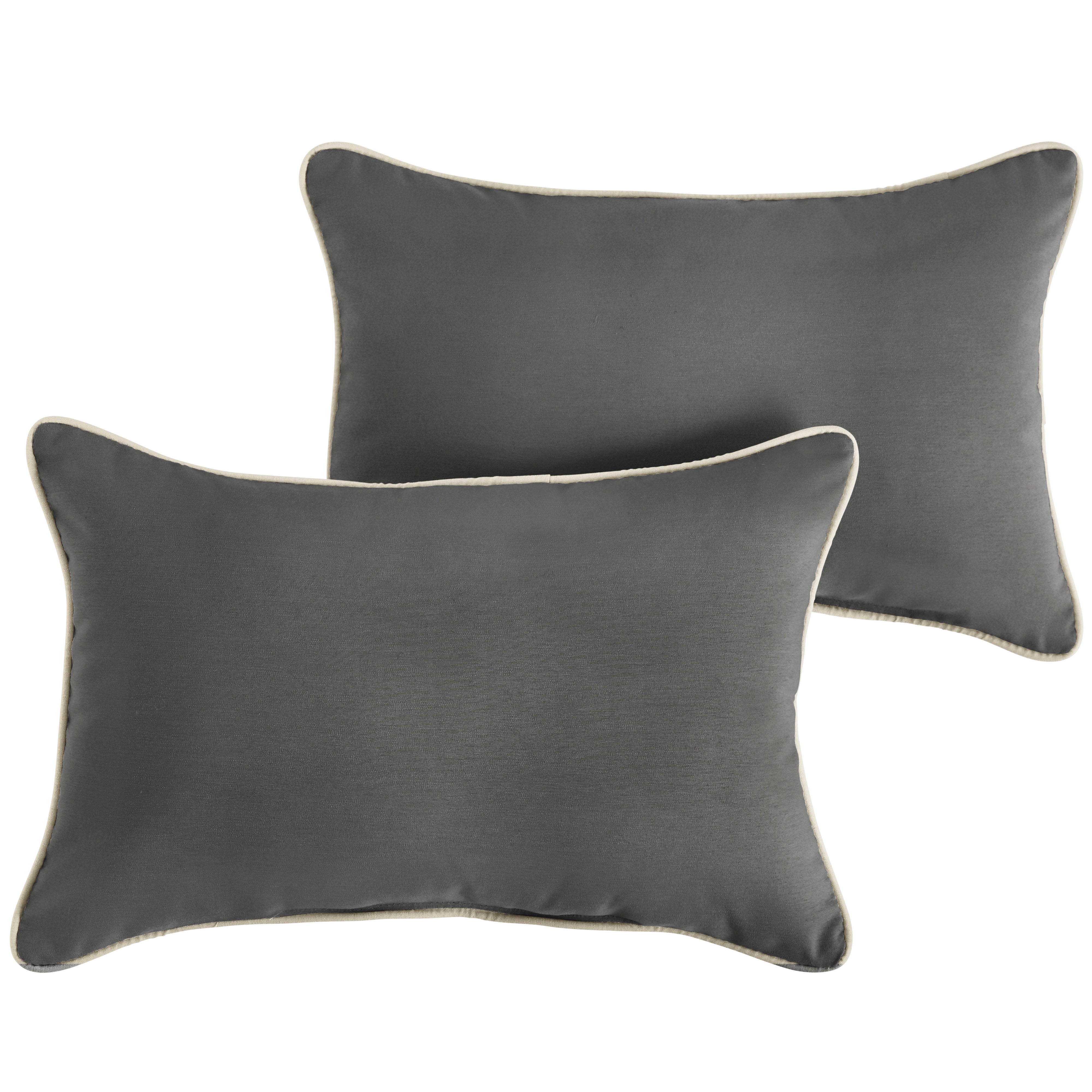 Corded Lumbar Outdoor Pillow Set of 2