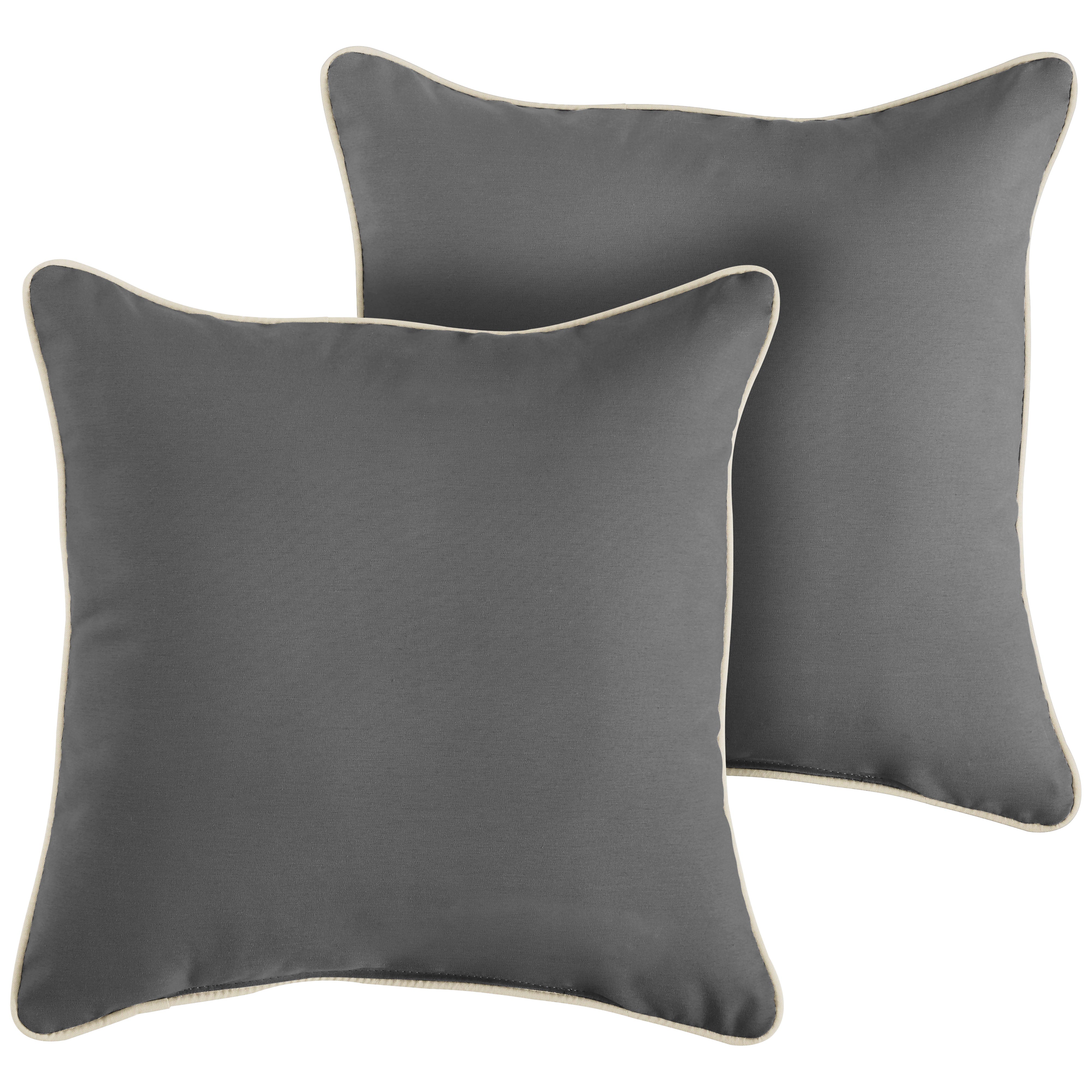 Corded Square Outdoor Pillow - Contrast
