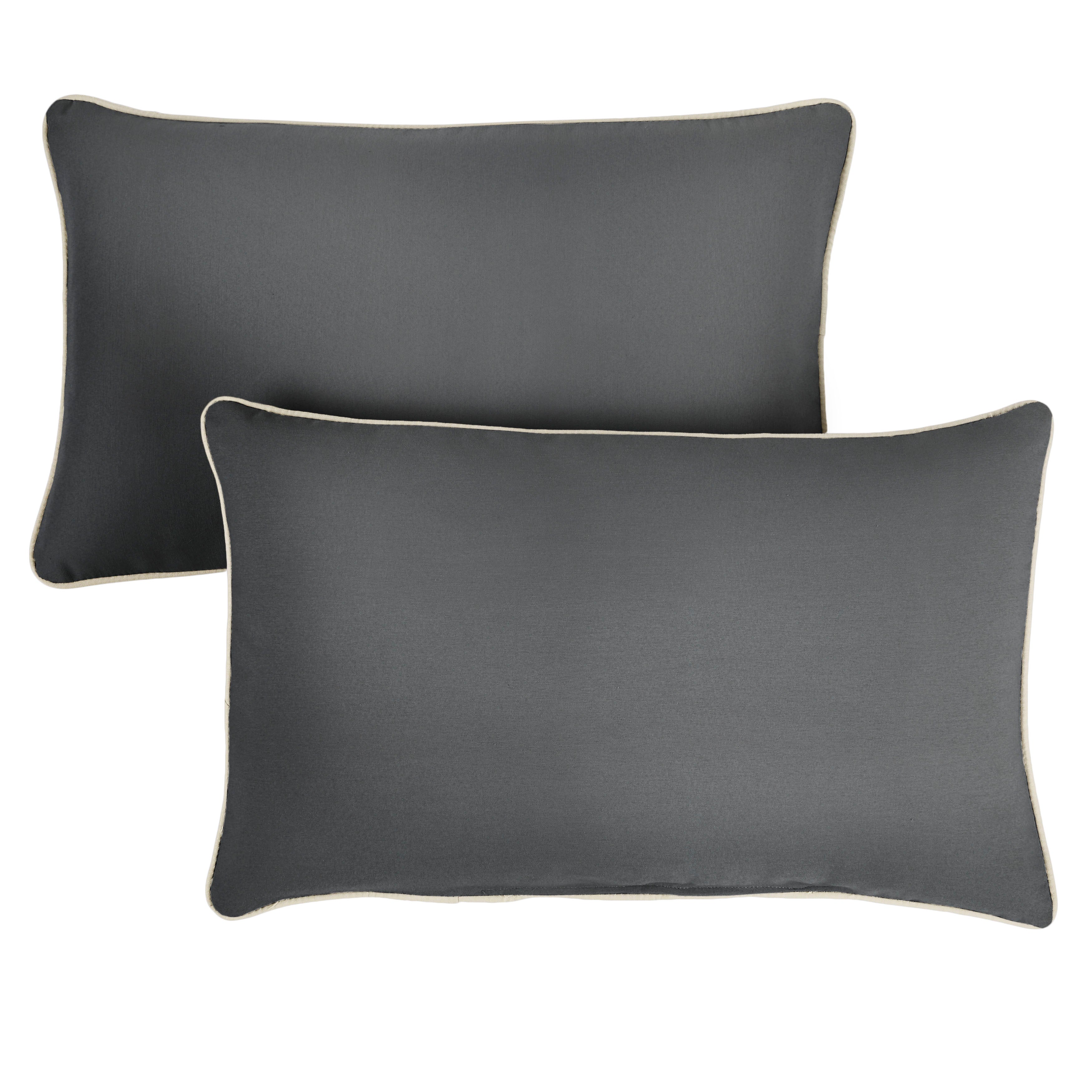 Corded Lumbar Outdoor Pillow Set of 2 - Contrast Cord