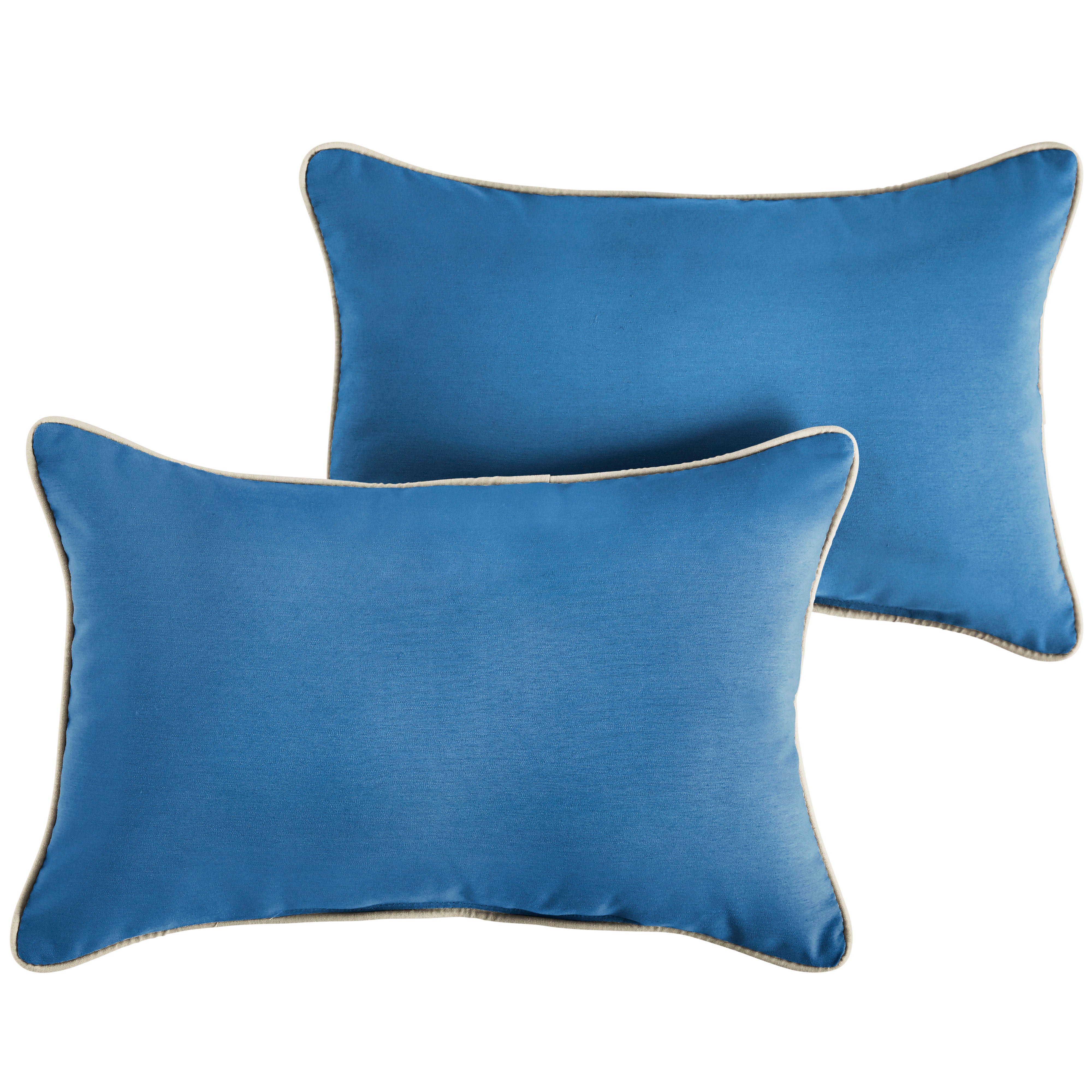 Corded Lumbar Outdoor Pillow Set of 2