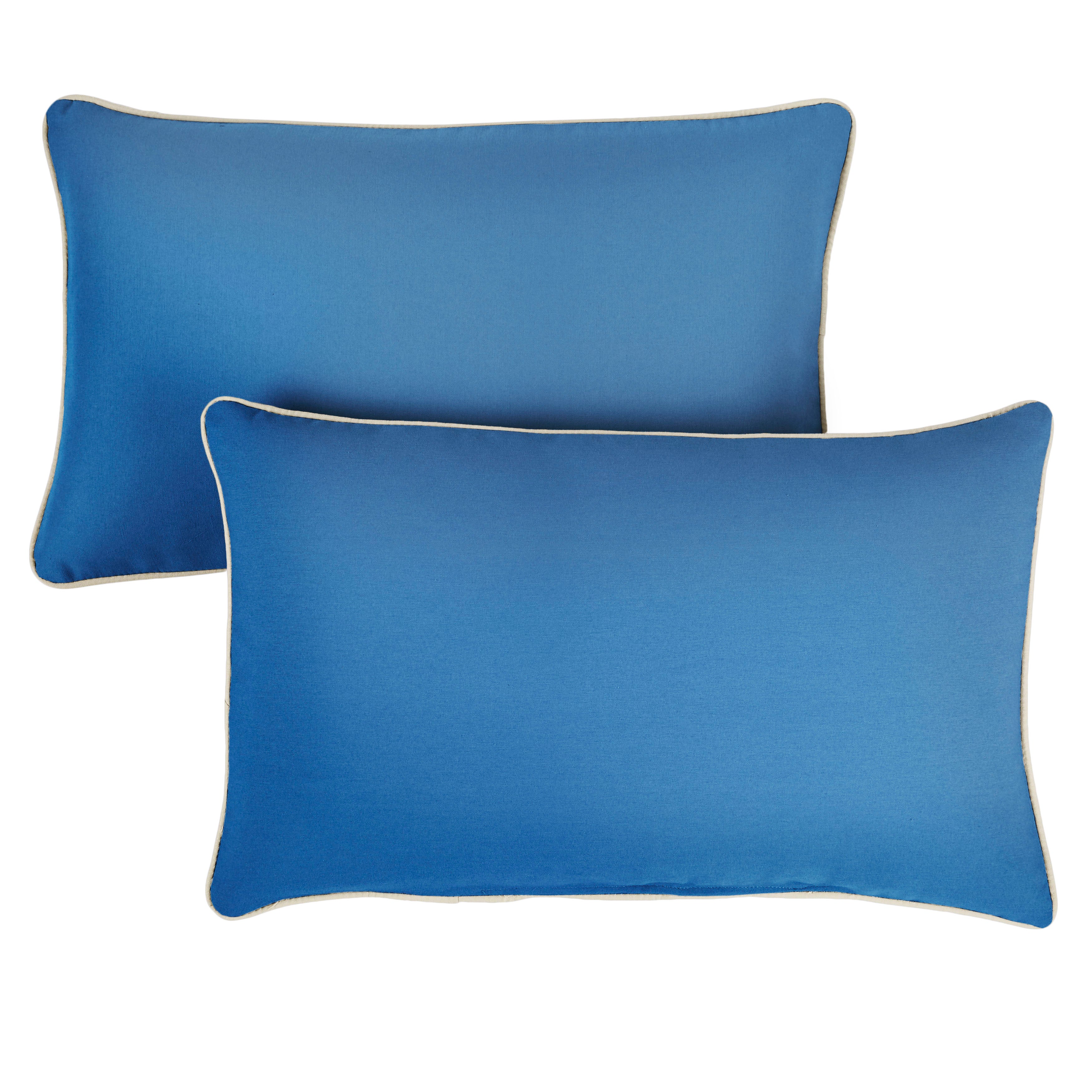 Corded Lumbar Outdoor Pillow Set of 2 - Contrast Cord