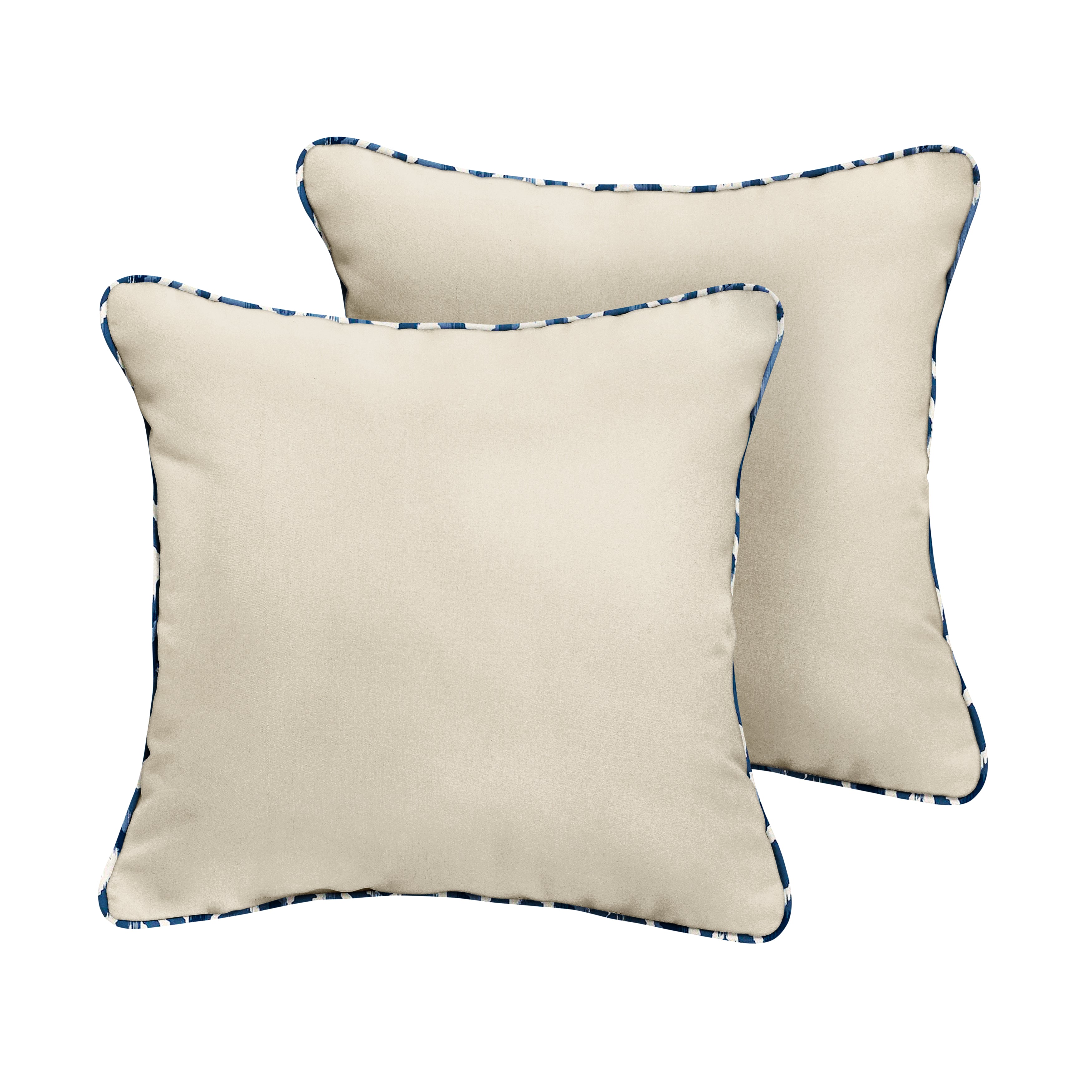 Corded Square Outdoor Pillow - Contrast