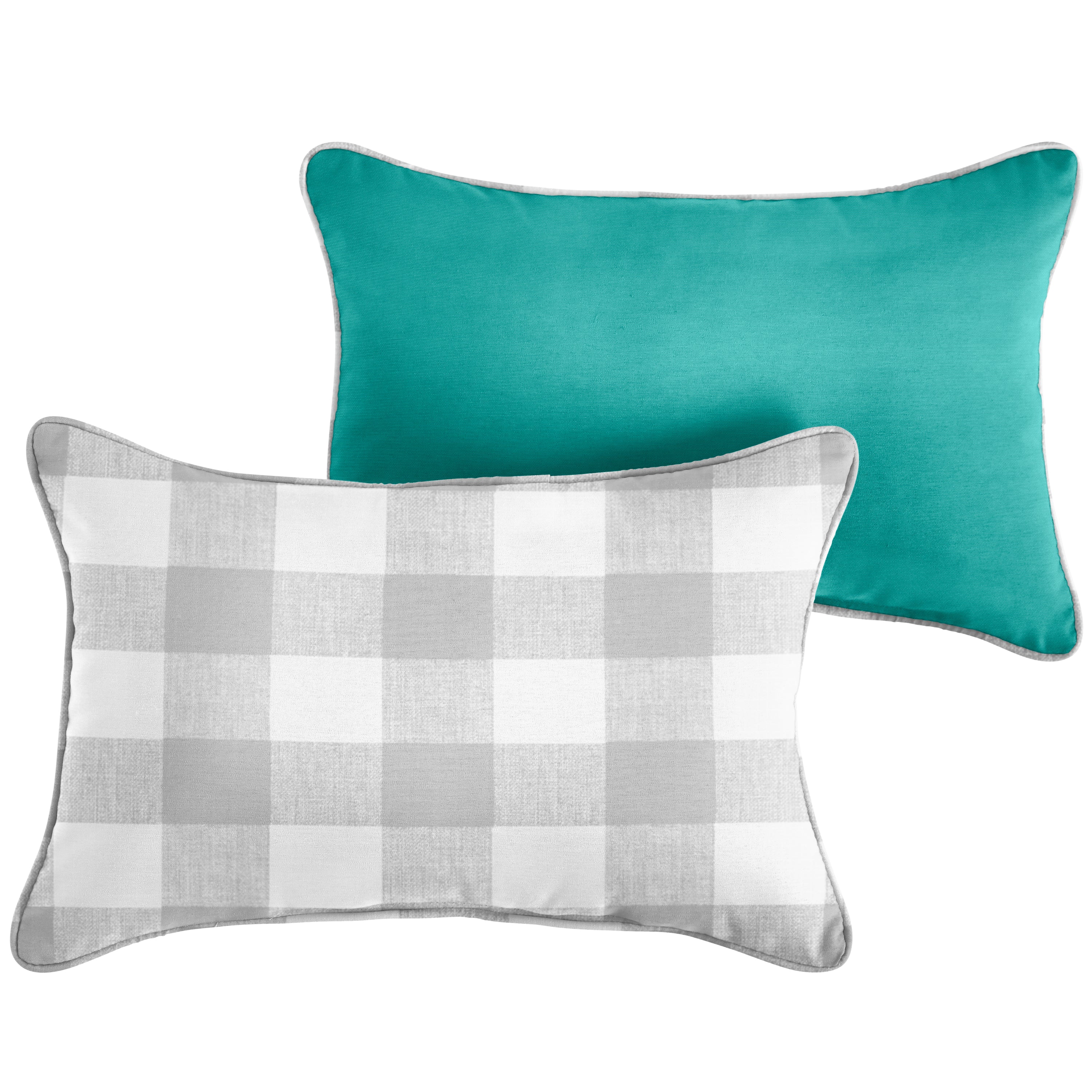 Corded Lumbar Outdoor Pillow Set of 2 - Atlantis