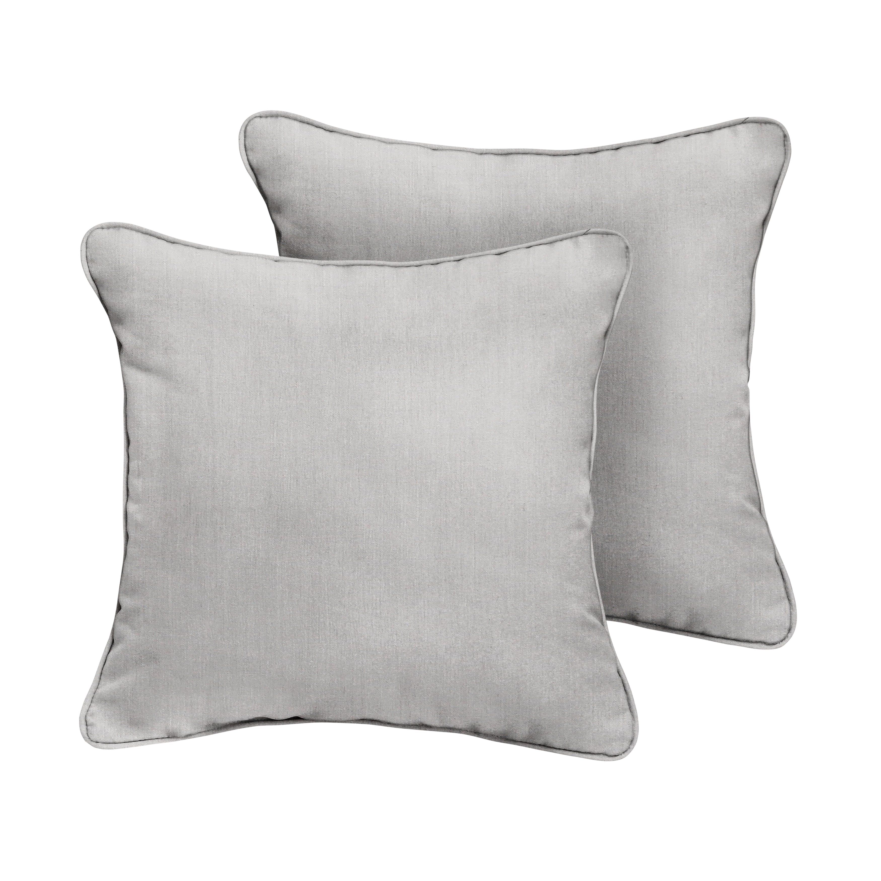 Sunbrella square outdoor pillow, Cast Pumice