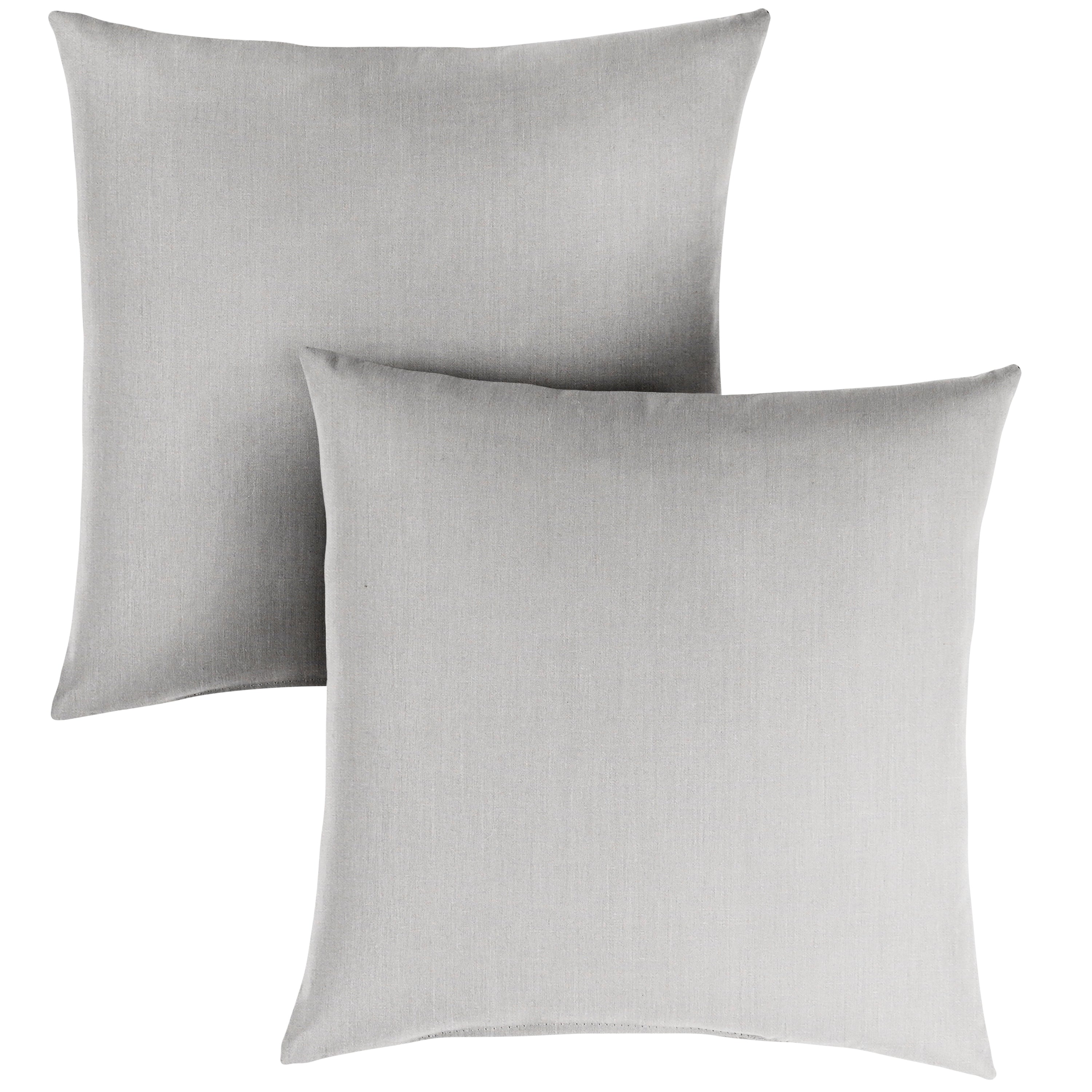Sunbrella Solid Knife Edge Outdoor Square Pillow Set of 2, Ivory
