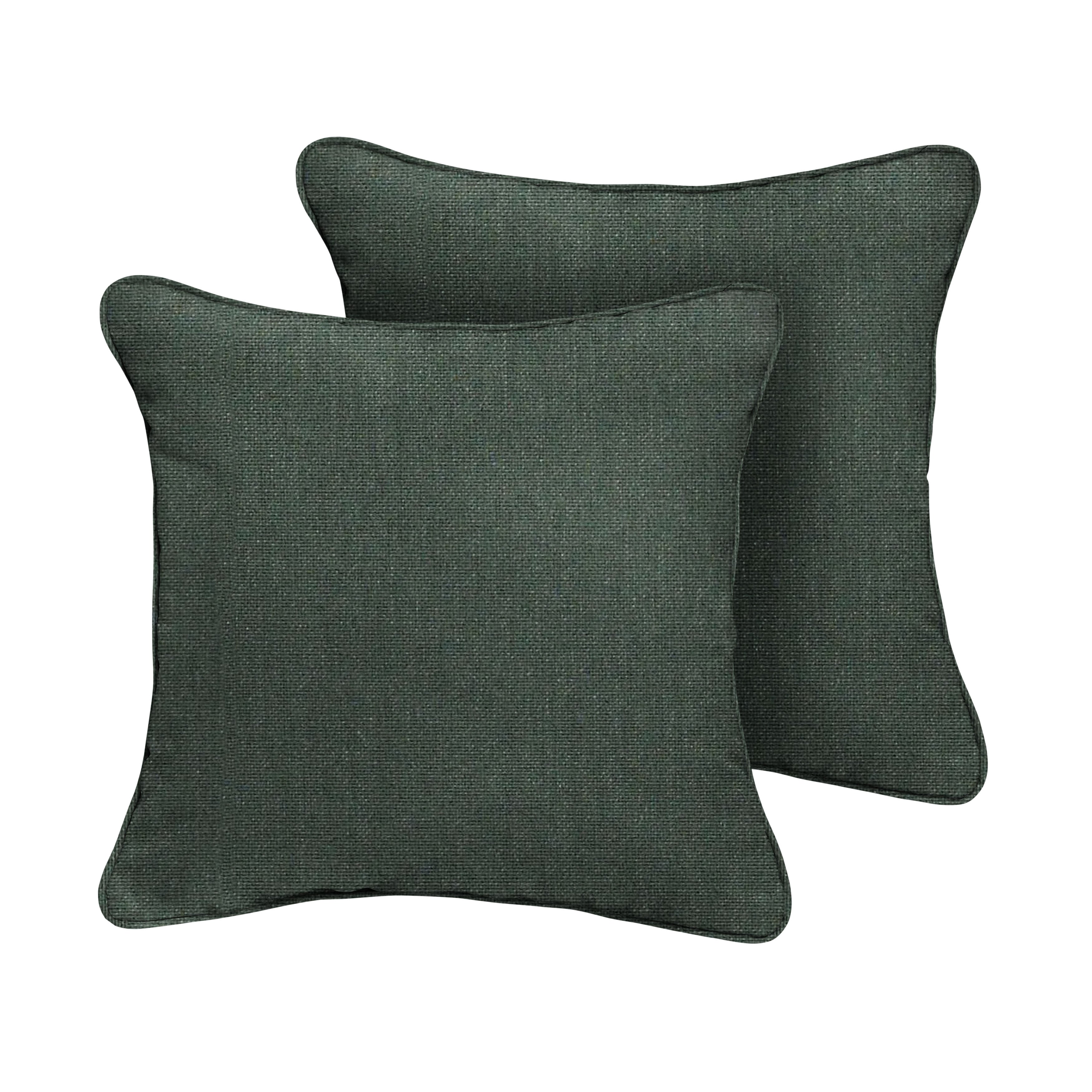 Sunbrella square outdoor pillow, Cast Ivy
