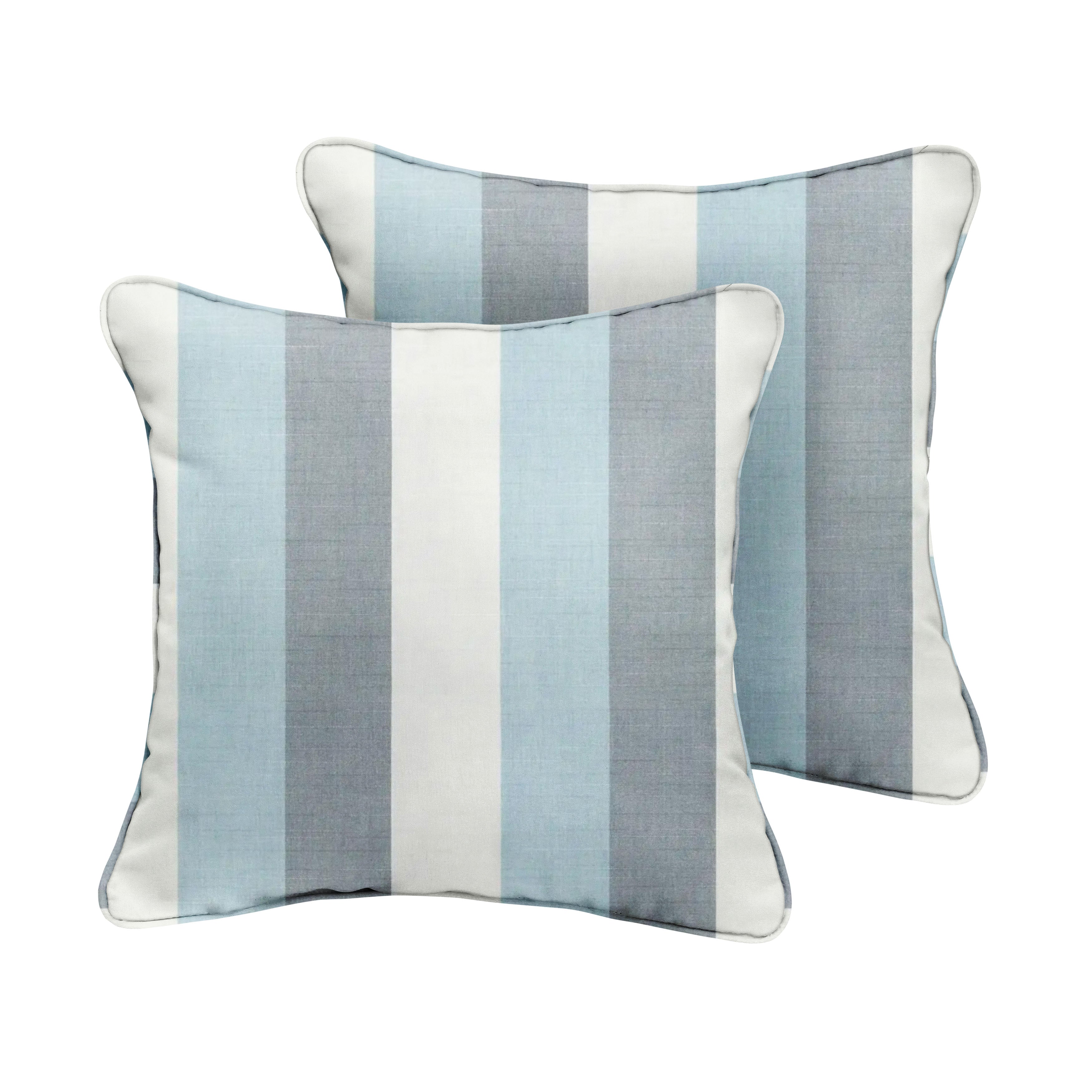 Sunbrella Square Outdoor Pillow - Direction Dew - 24 x 24 in
