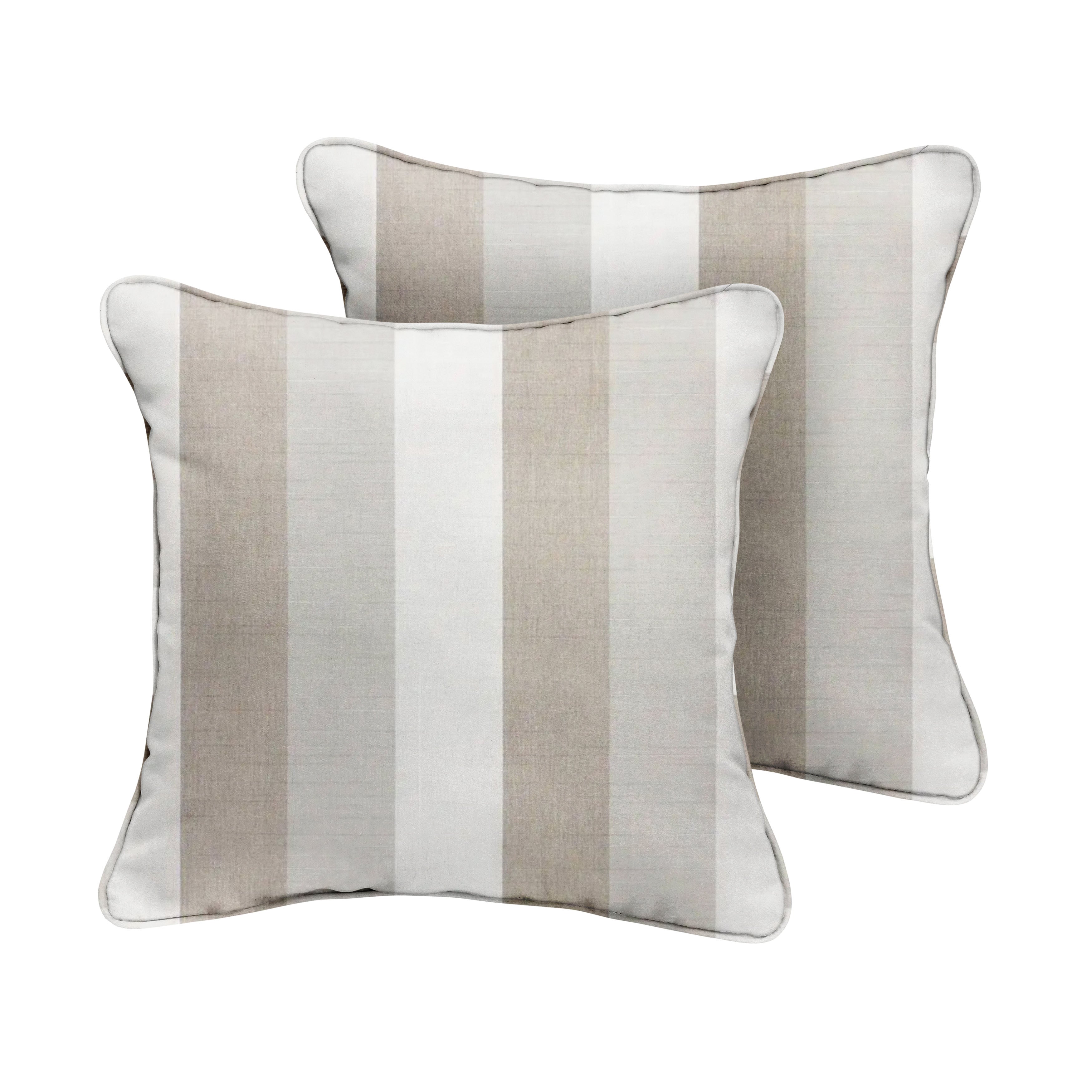 Sunbrella Square Outdoor Pillow - Direction Linen - 24 x 24 in