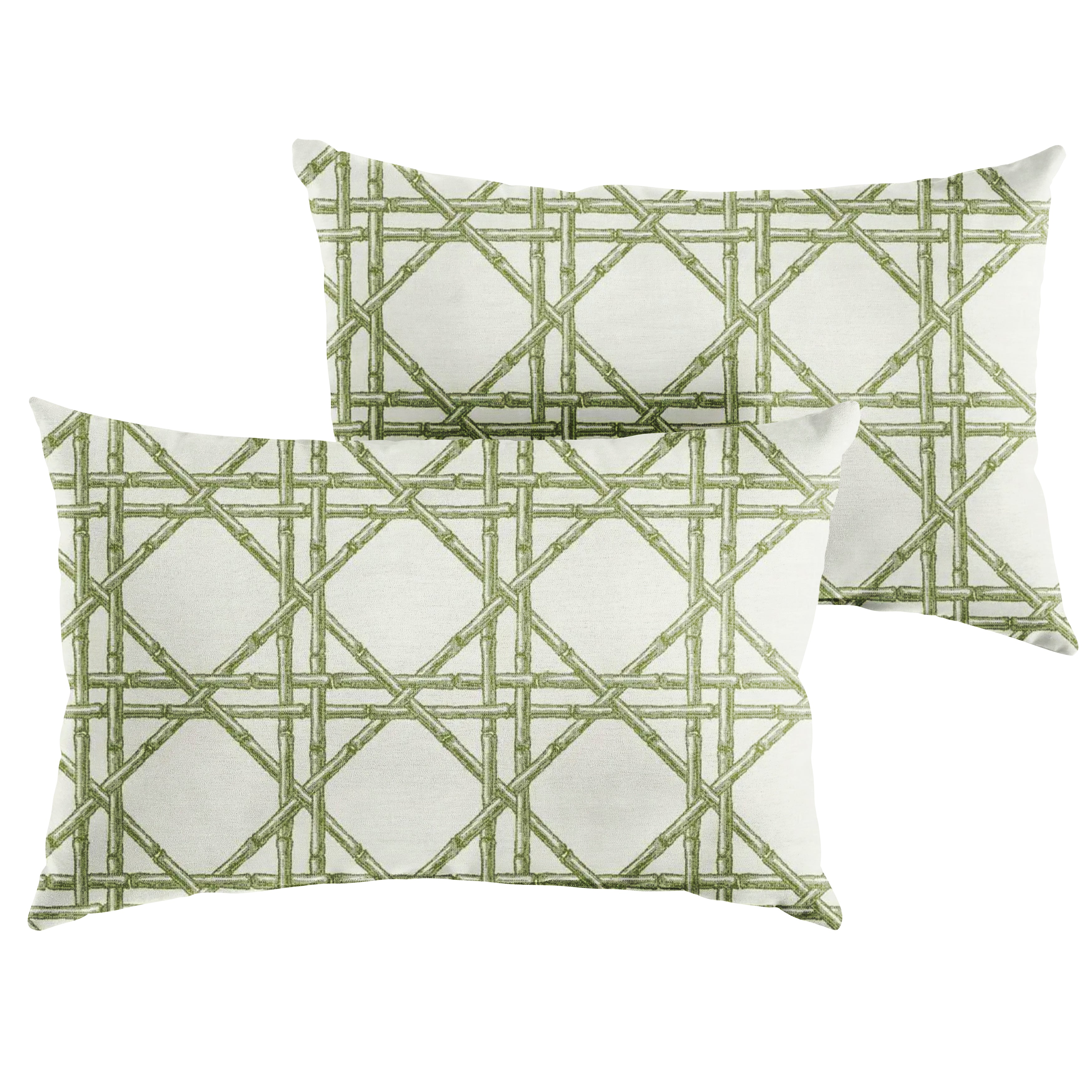 Sunbrella Reign Jungle Knife Edge Outdoor Lumbar Pillow Set of 2