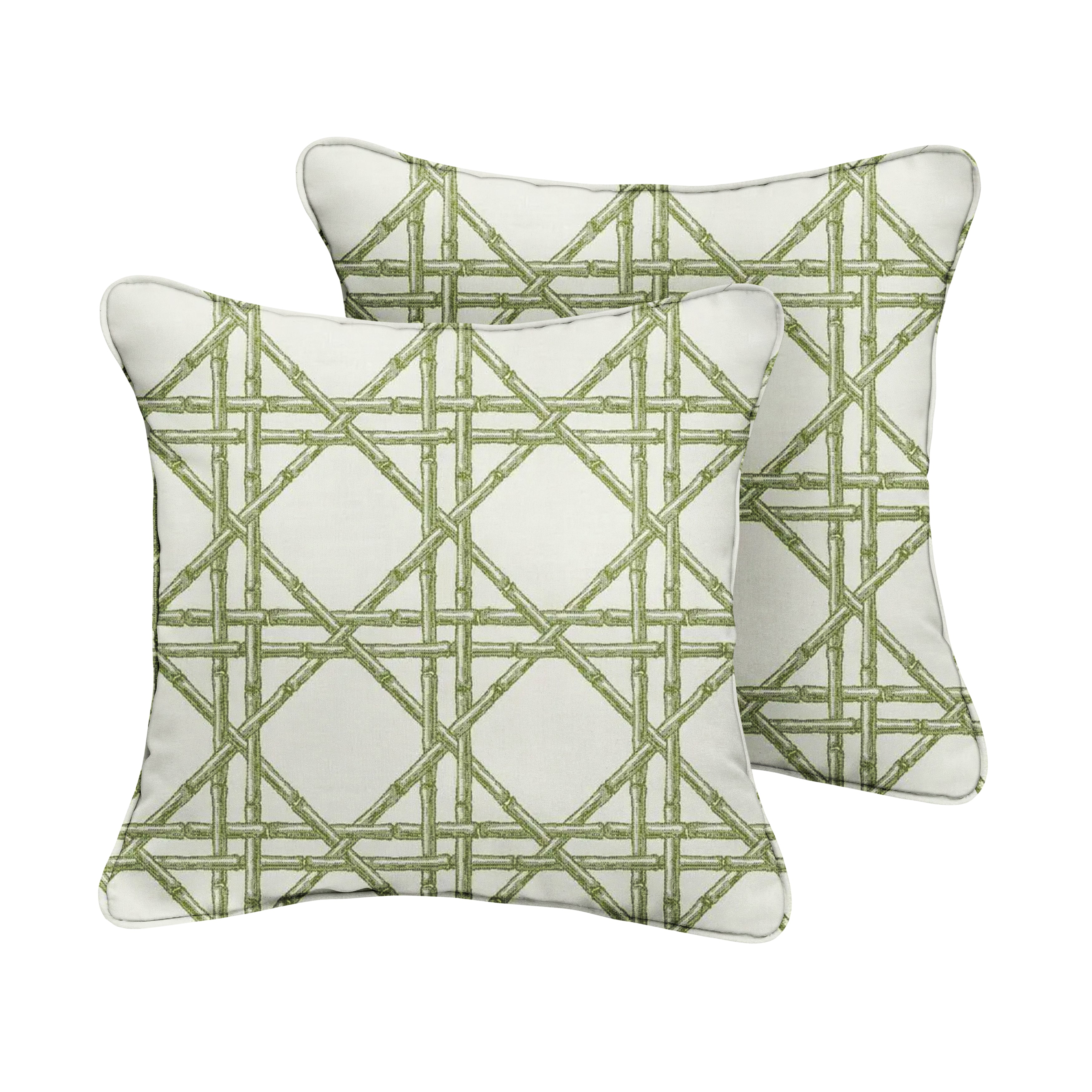 Reign Jungle Sunbrella Tropical Outdoor Square Pillow Set of 2, Jungle