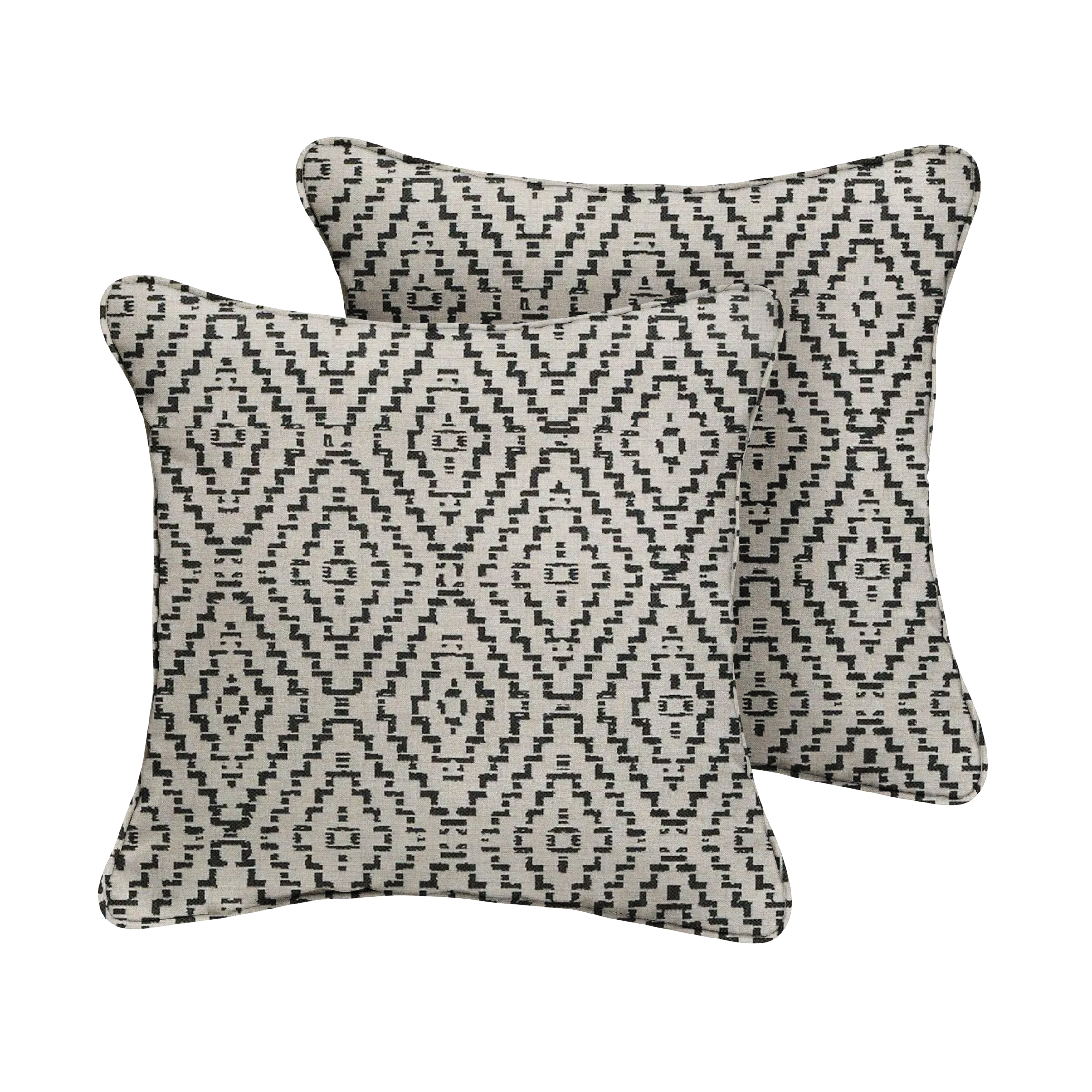 Capra II Sunbrella Boho Outdoor Square Pillow Set of 2, Shadow