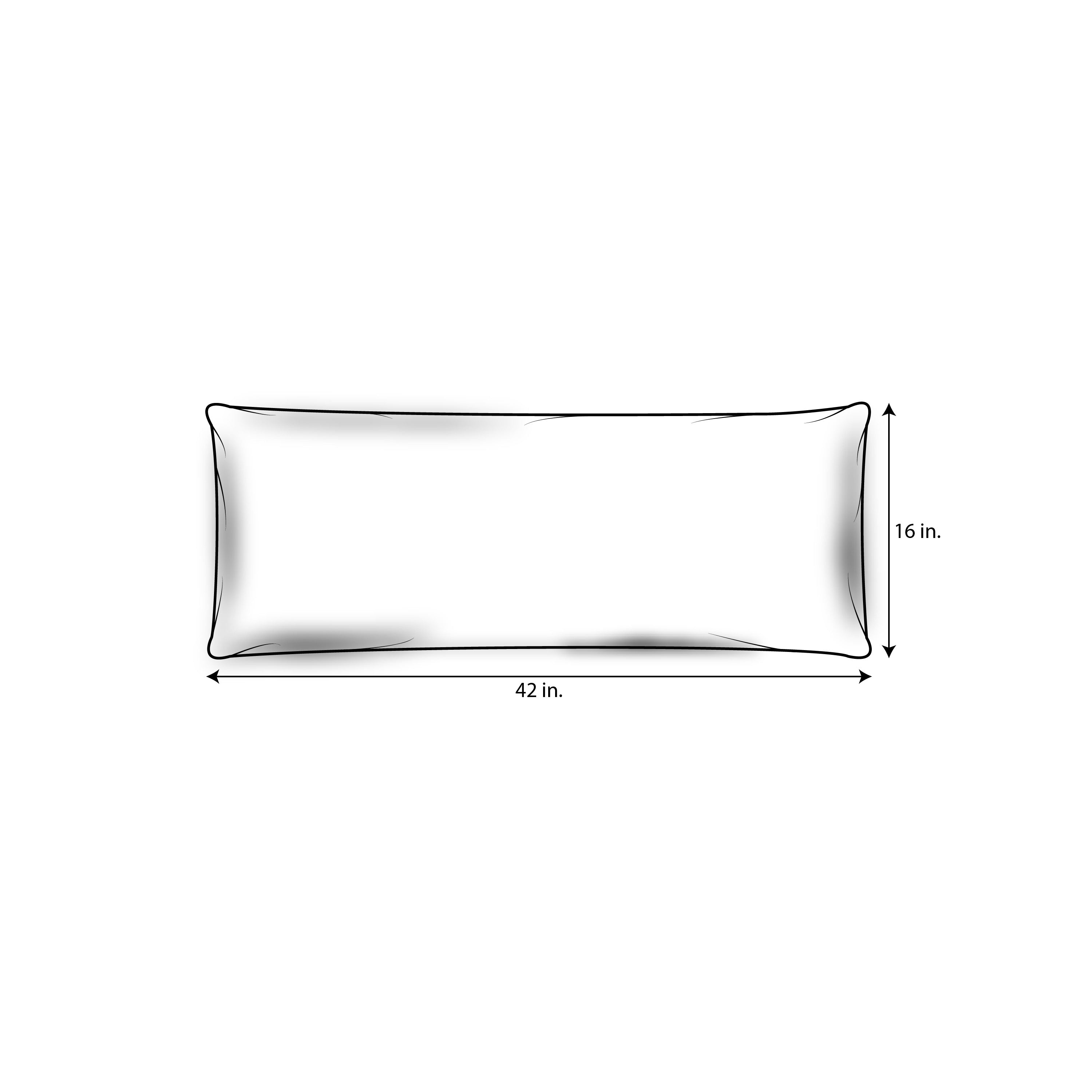 Sunbrella Pendleton Rectangle Outdoor Pillow - dimensions line drawing