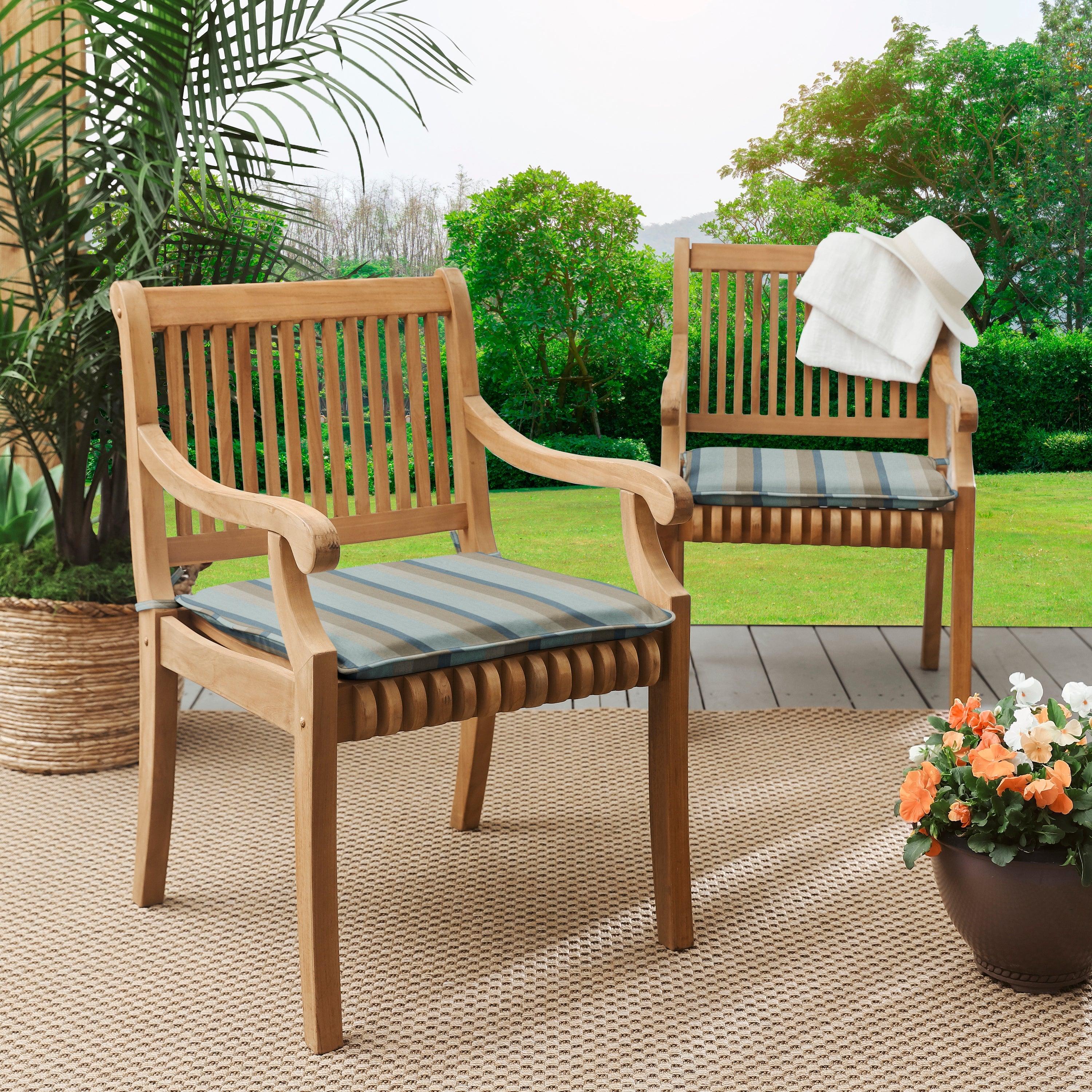 Sunbrella Mist Chair Pad (Set of 2) - Sorra Home