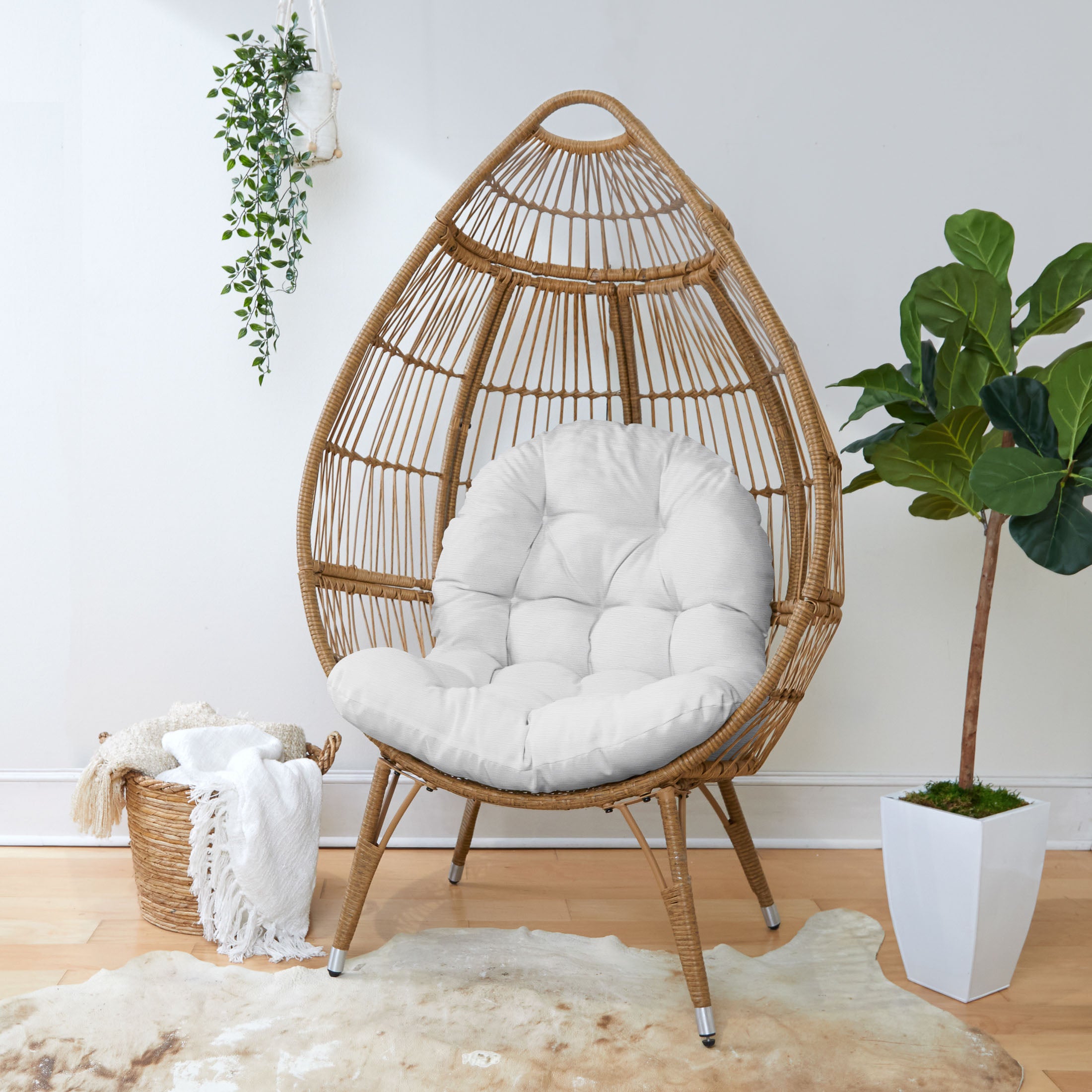 Textured Egg Chair Cushion